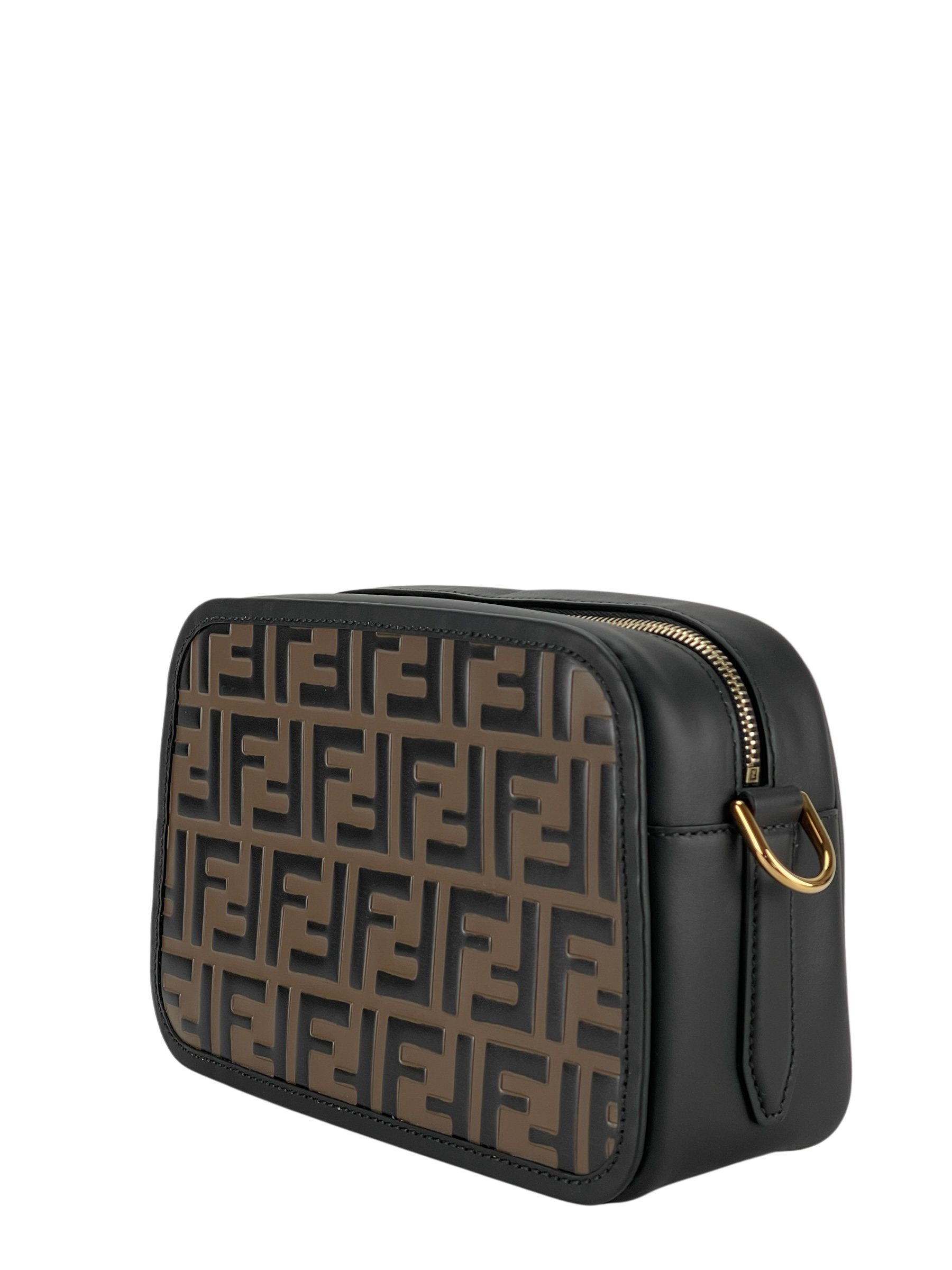 FENDI - Camera Case Zucca Embossed Leather