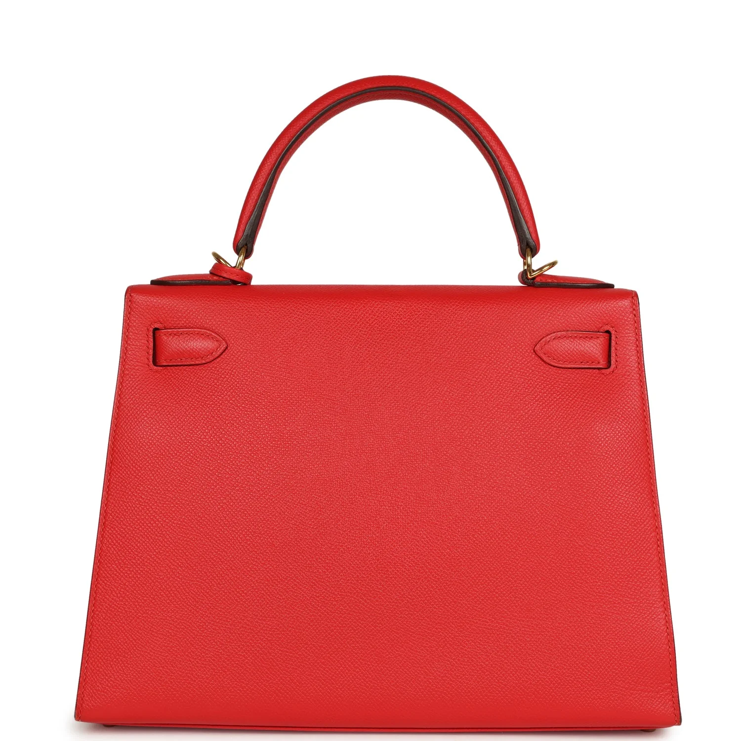 Pre-owned Hermes Kelly Sellier 28 Rouge Tomate Epsom Gold Hardware