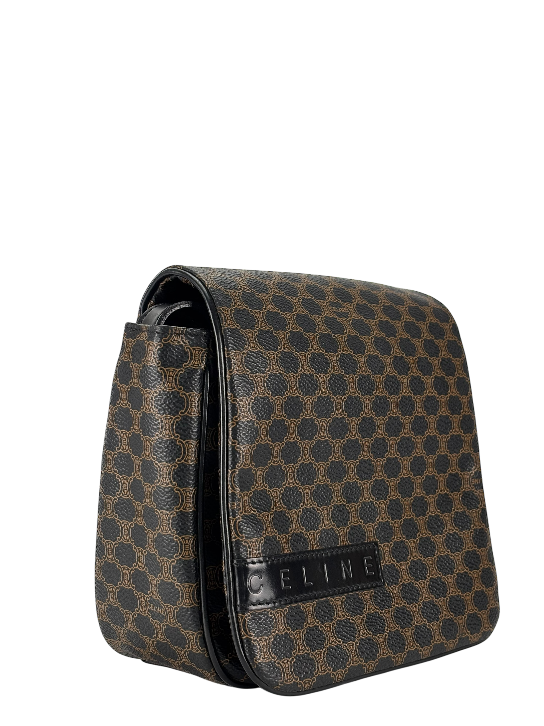 CELINE - Black Macadam Crossbody Bag