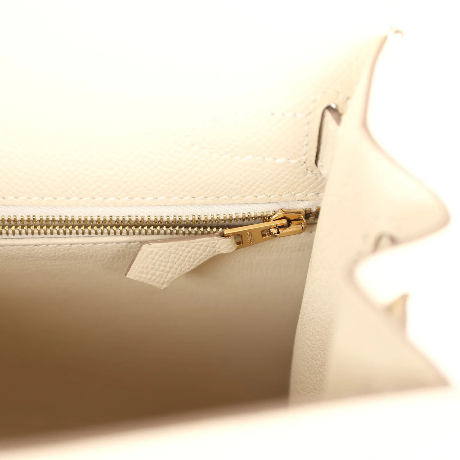 Hermes Kelly Sellier 28 Craie Epsom Gold Hardware