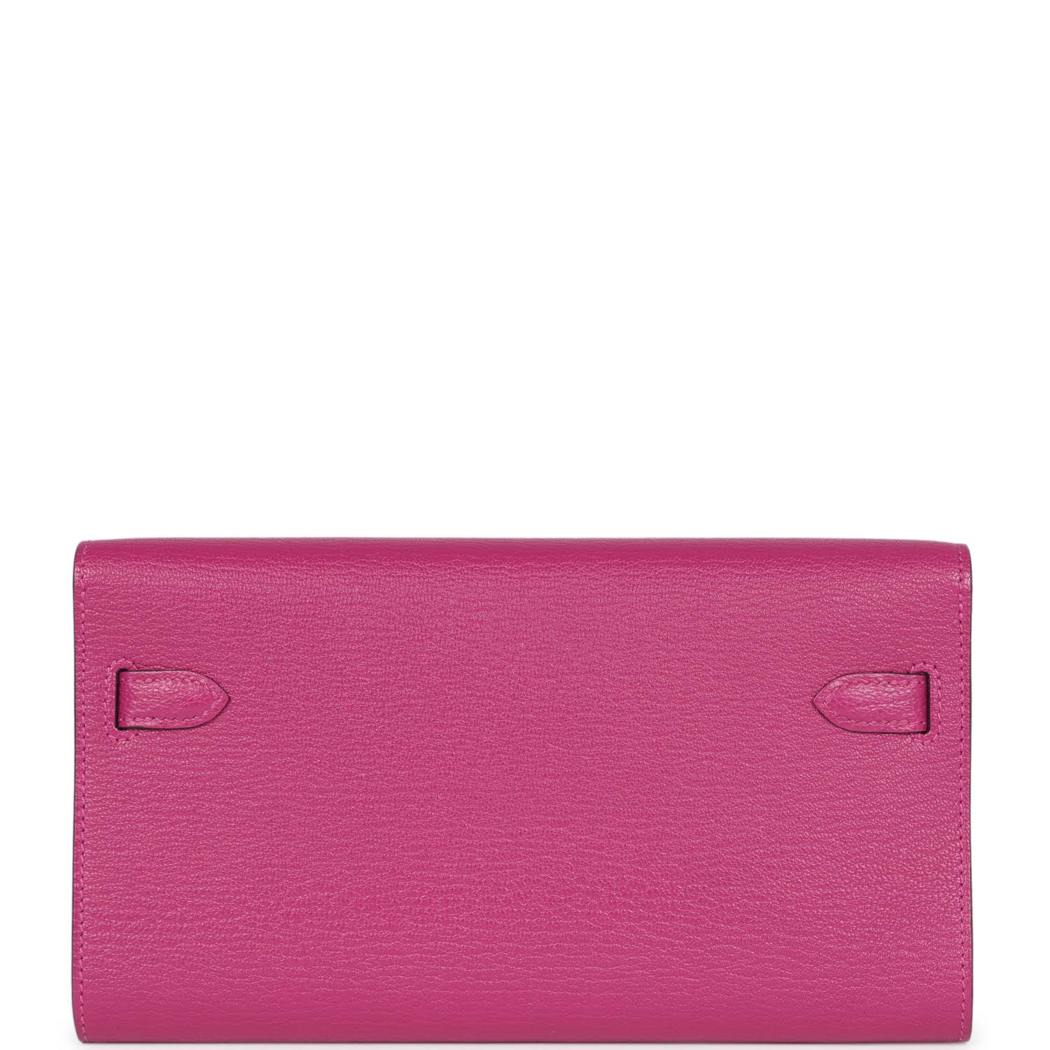Hermes Kelly Wallet To Go Rose Pourpre Chevre Palladium Hardware