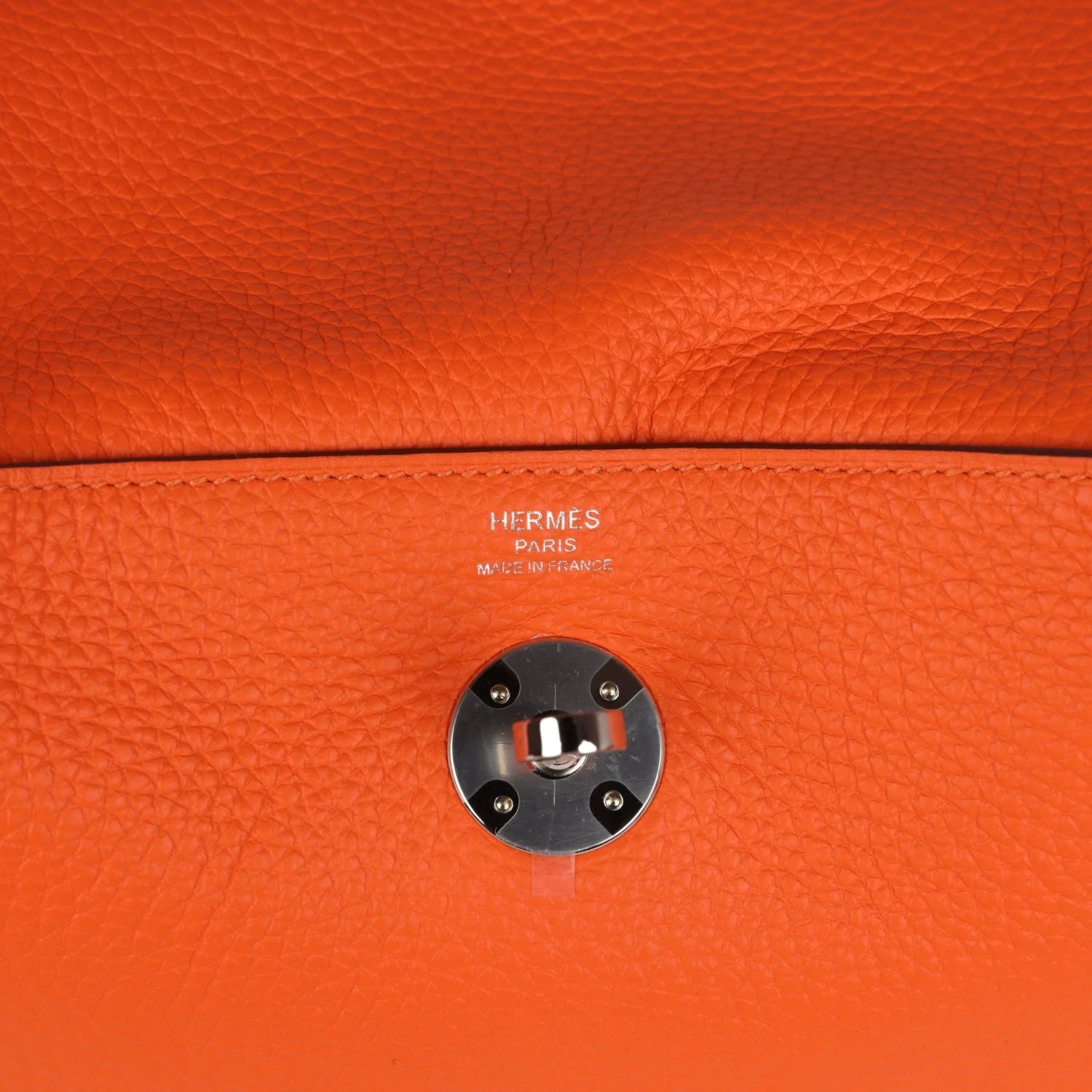Hermes Lindy 26 Orange Minium Clemence Palladium Hardware