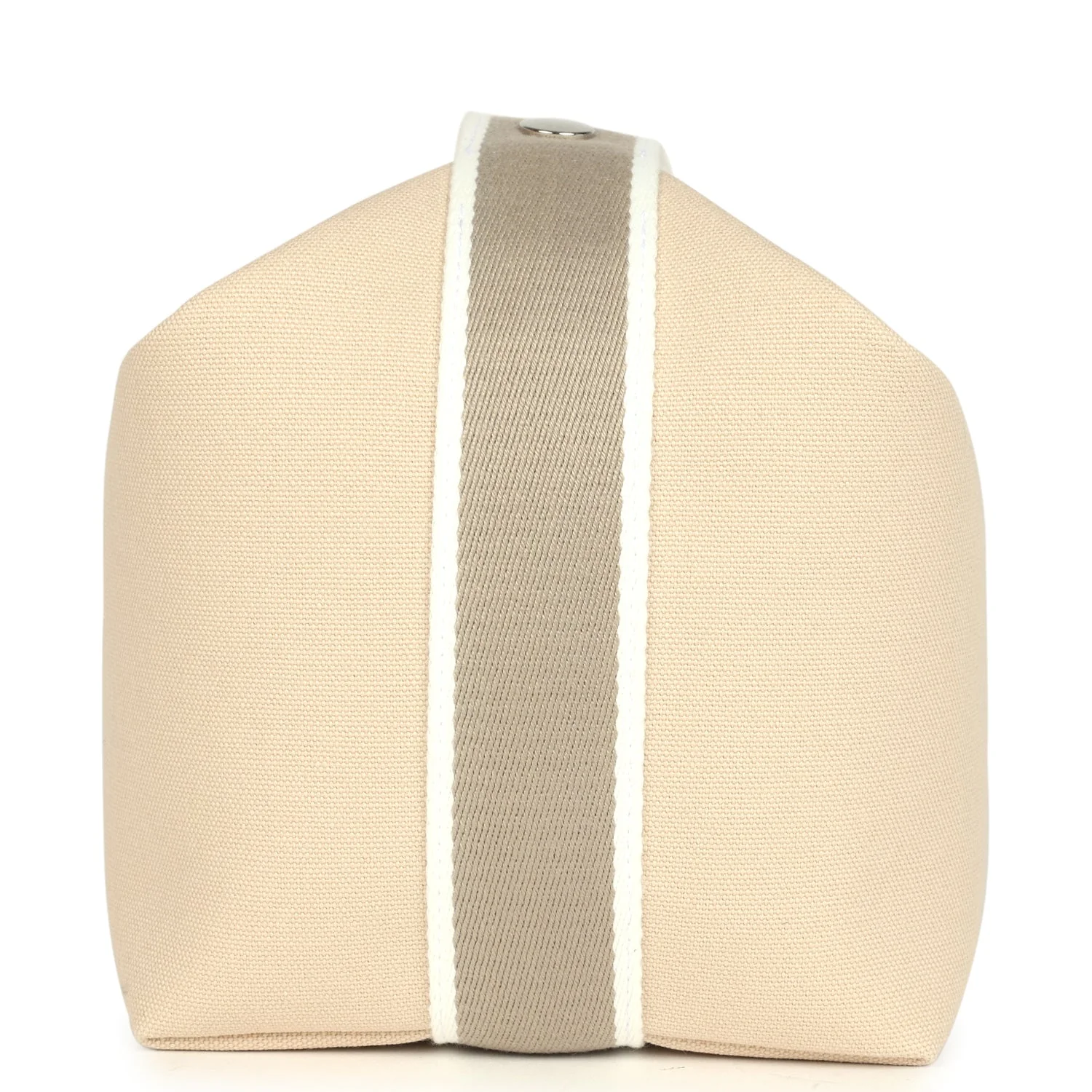 Hermes Bride-A-Brac Case GM Neutral Toile Canvas Palladium Hardware