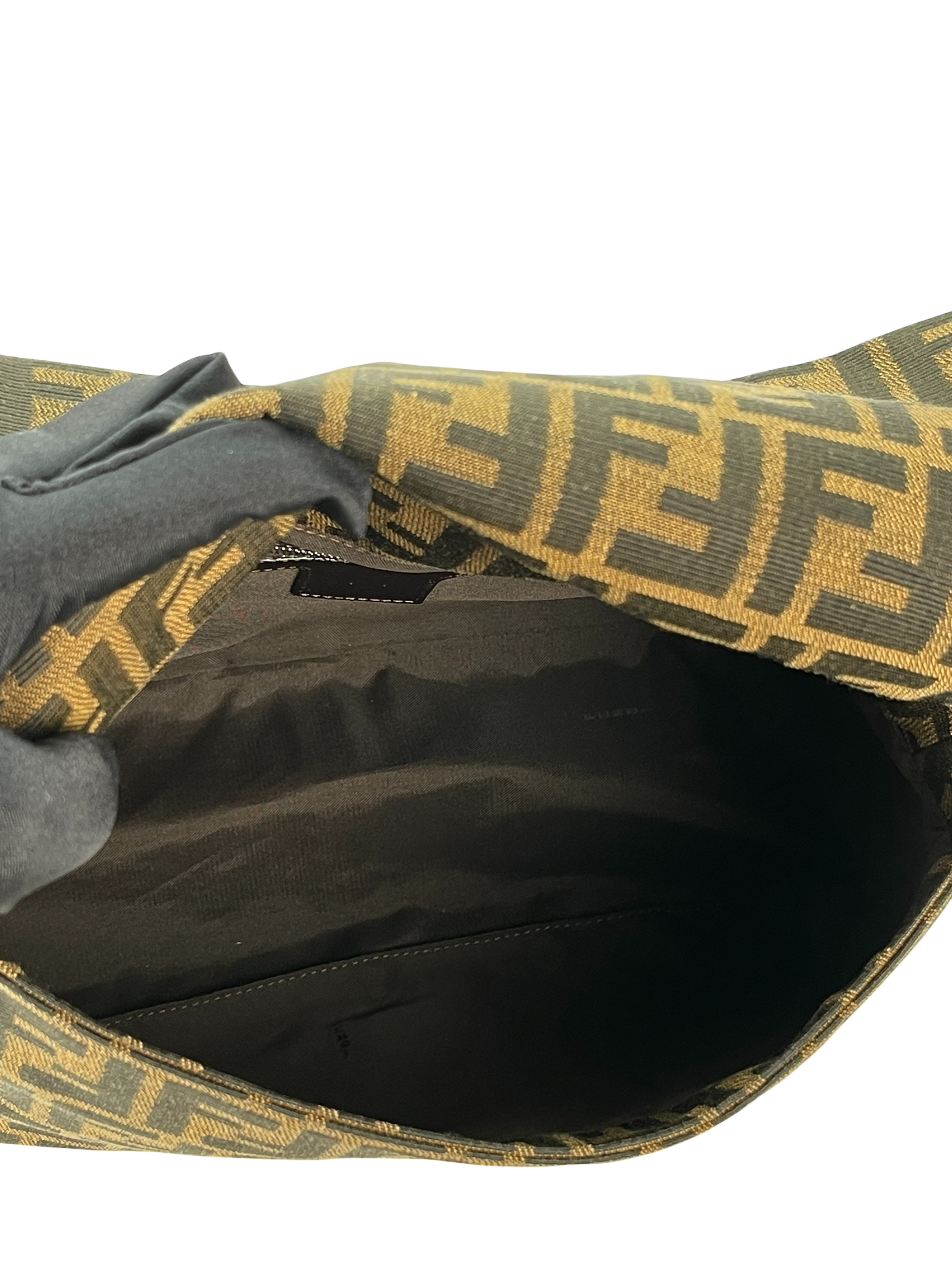 FENDI - Brown Zucca Mamma Baguette Handbag Silver Hardware