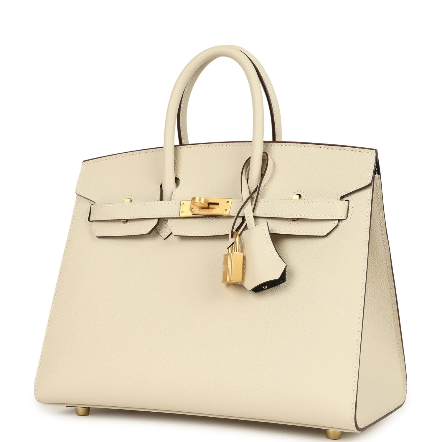Hermes Special Order (HSS) Birkin Sellier 25 Craie Verso Epsom Brushed Gold Hardware