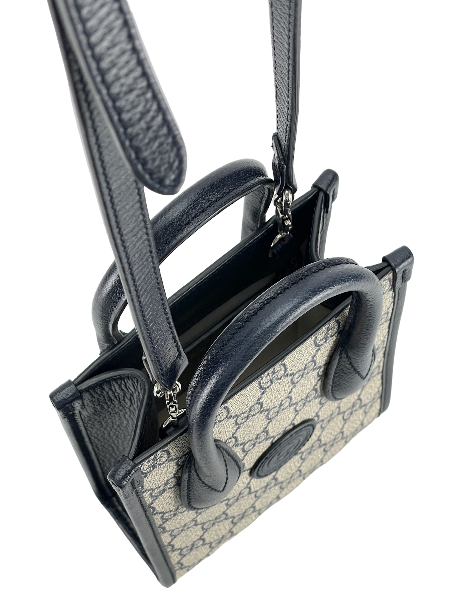 GUCCI - Mini GG Supreme Interlocking Tote Bag