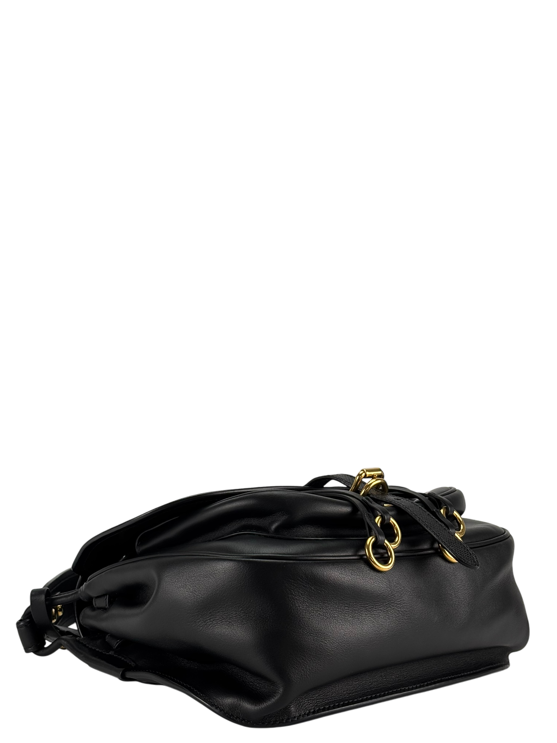 PRADA - Black Saffiano Cuir Calf Corsaire Bag