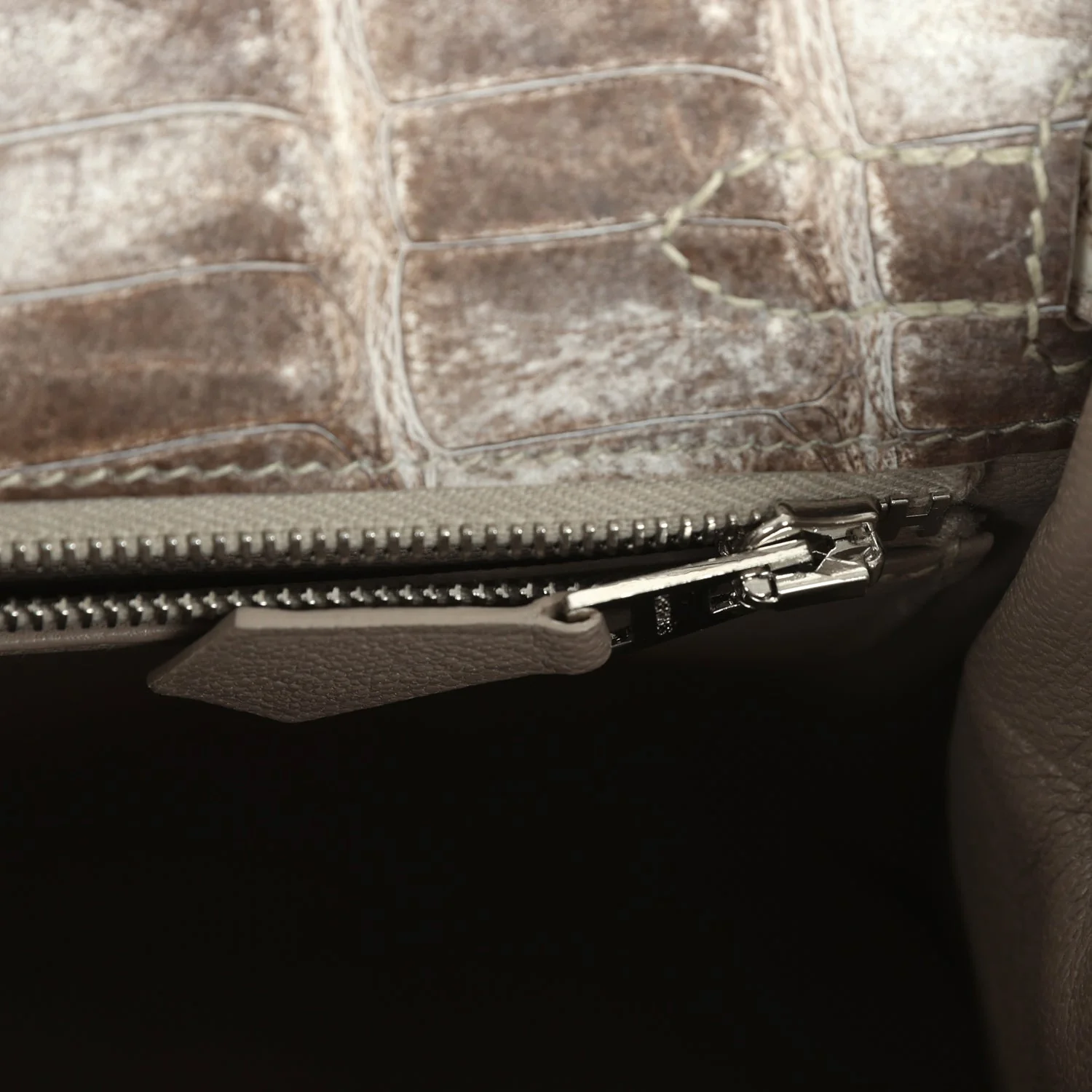 Hermes Kelly Retourne 25 Himalaya Niloticus Crocodile Palladium Hardware