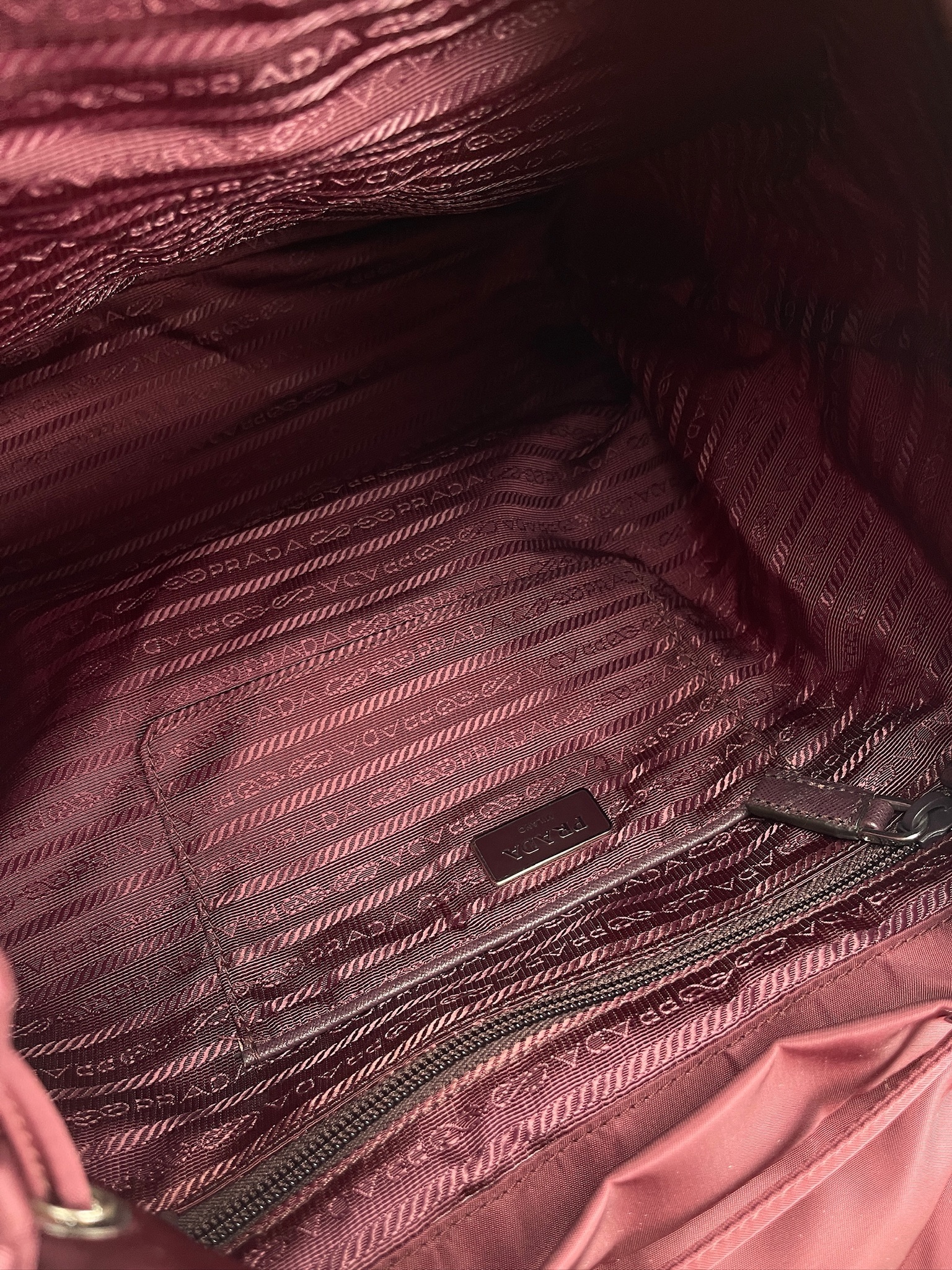 PRADA - Red Re-Nylon Backbag Medium