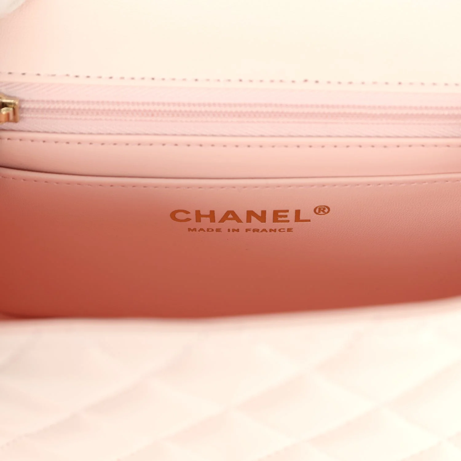 Chanel Mini Classic Square Flap Bag Light Pink Lambskin Light Gold Hardware