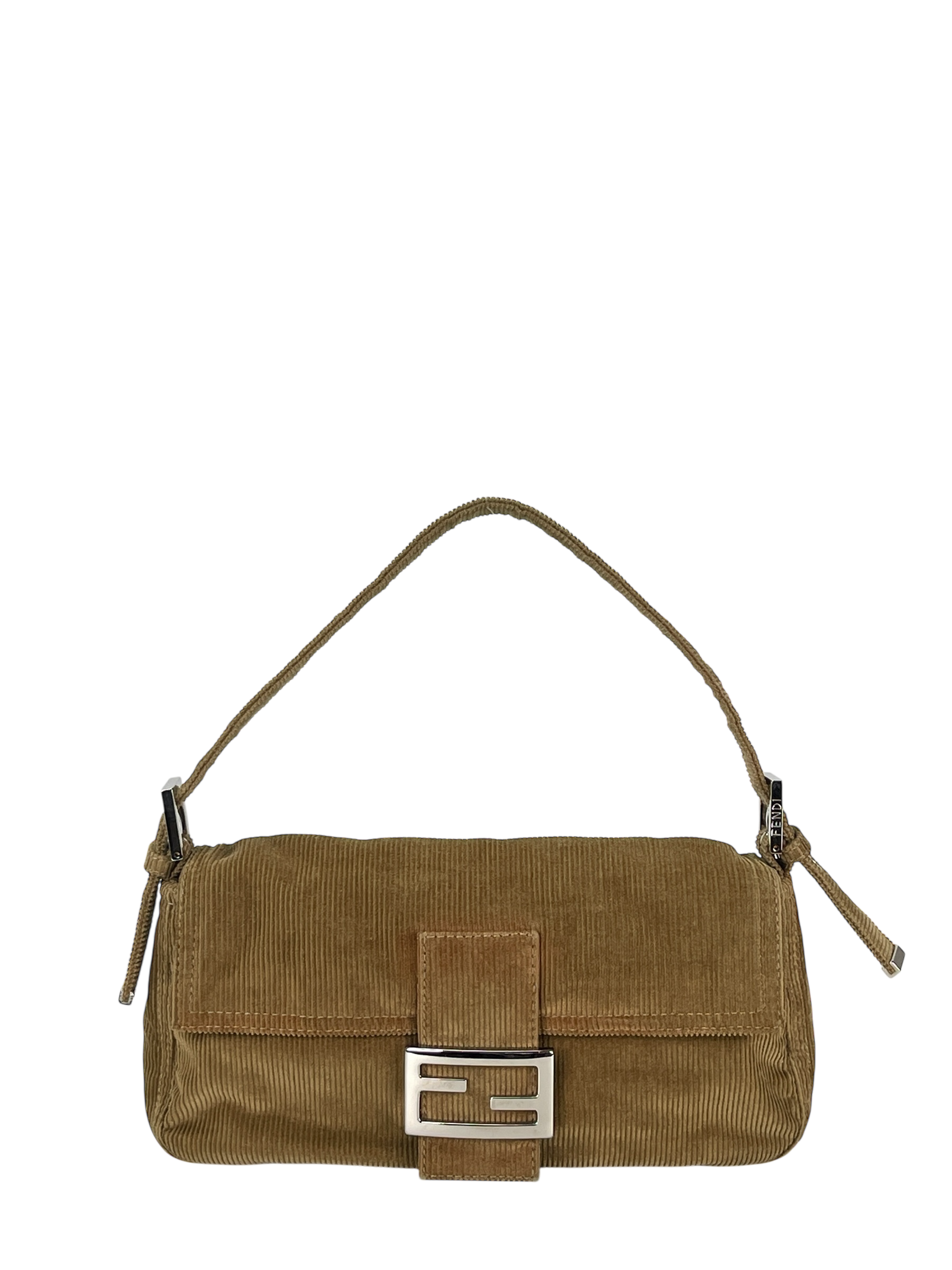 FENDI - Small Mamma Baguette Bag Brown Corduroy