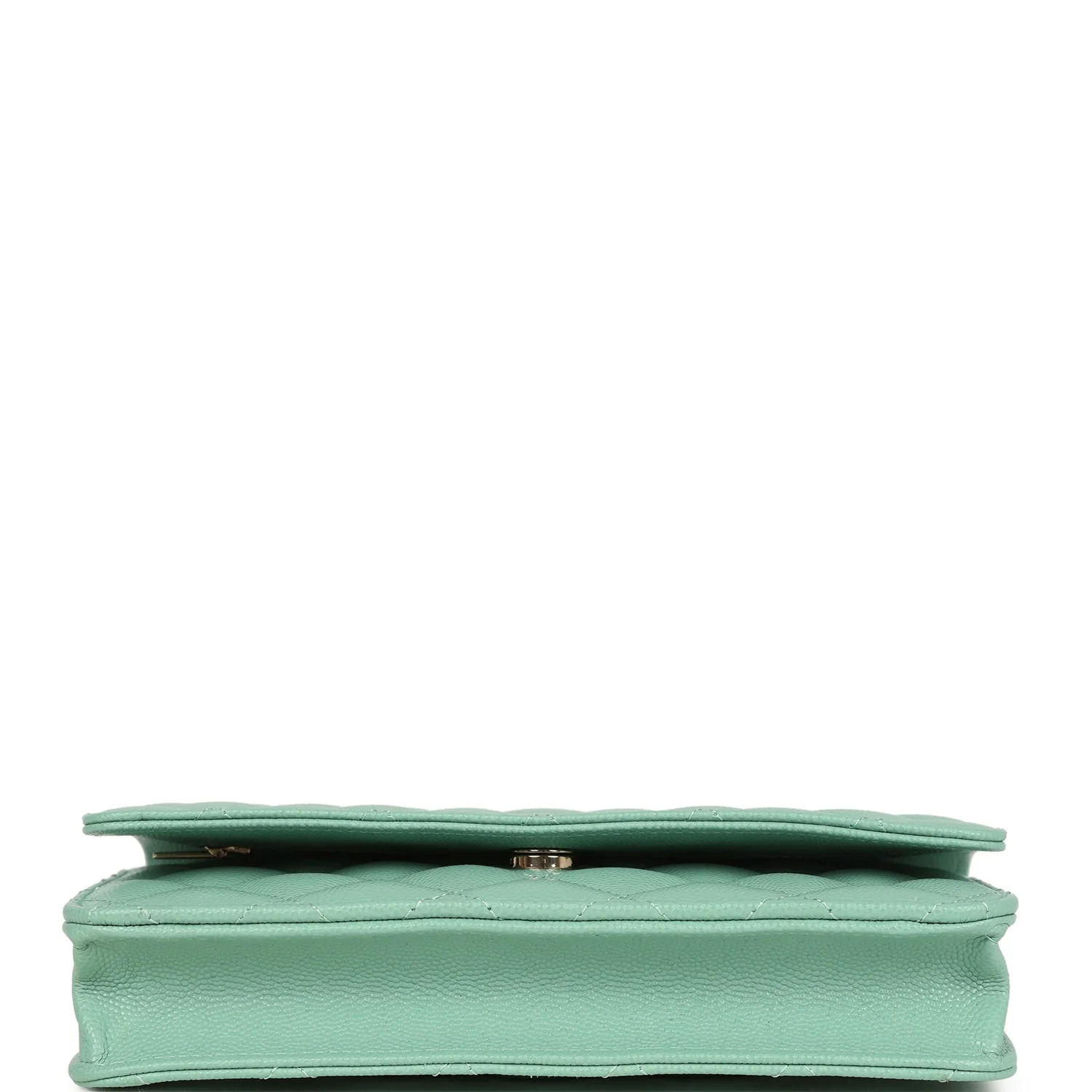 Chanel Wallet On Chain WOC Light Green Caviar Light Gold Hardware