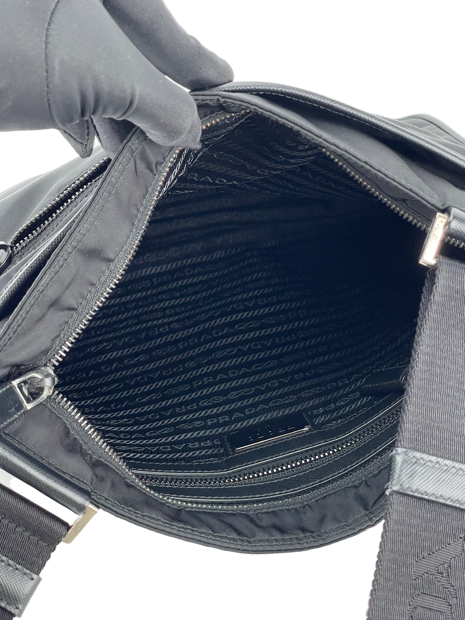 PRADA - Black Nylon Messager Bag