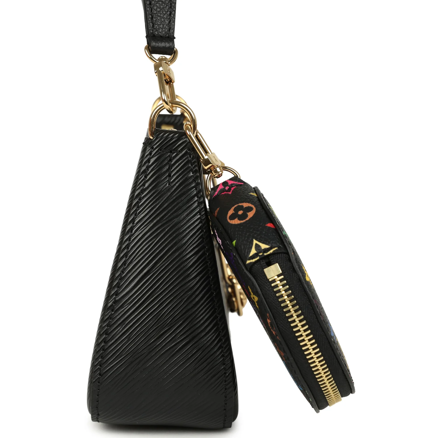 Louis Vuitton X Takashi Murakami Marellini Black Epi Gold Hardware