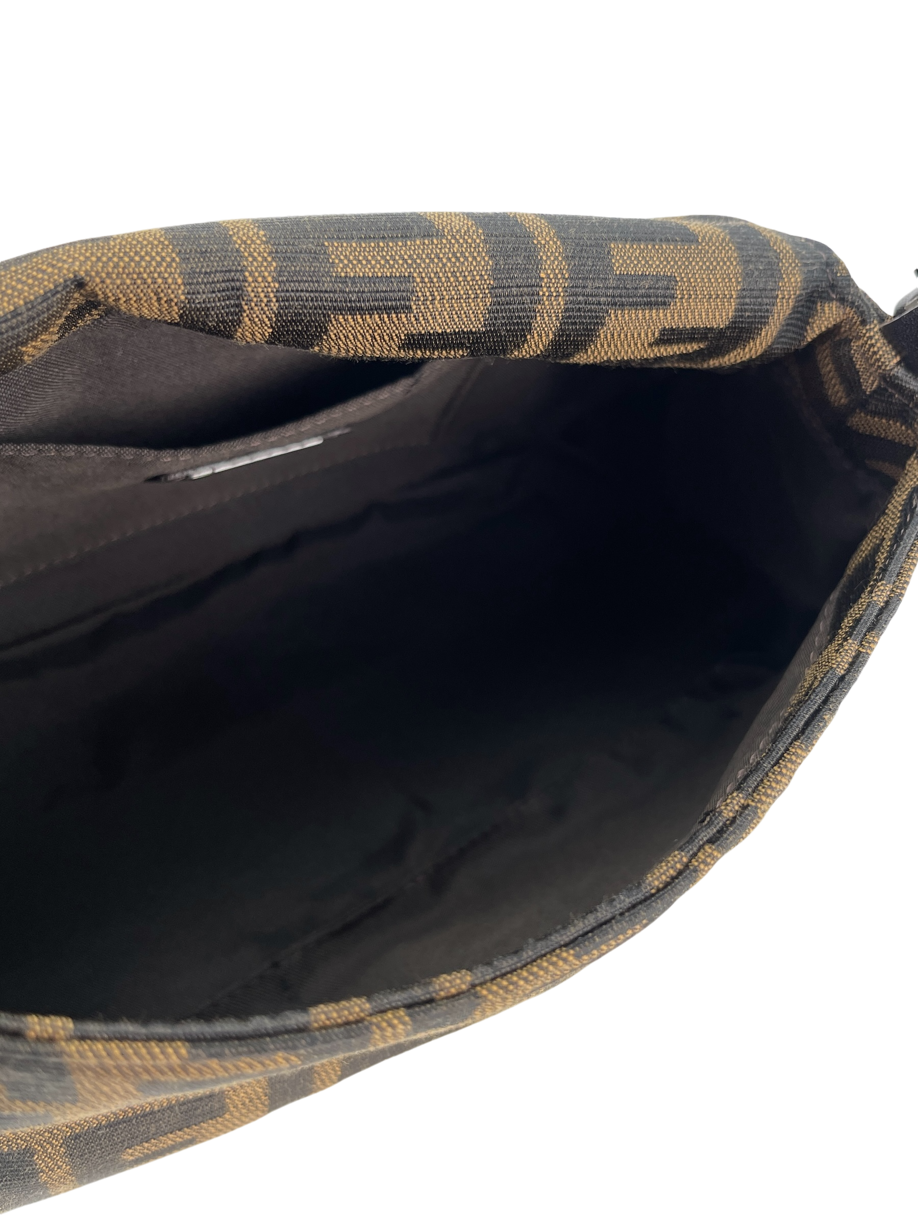 FENDI - Brown Zucca Baguette Handbag Silver Hardware