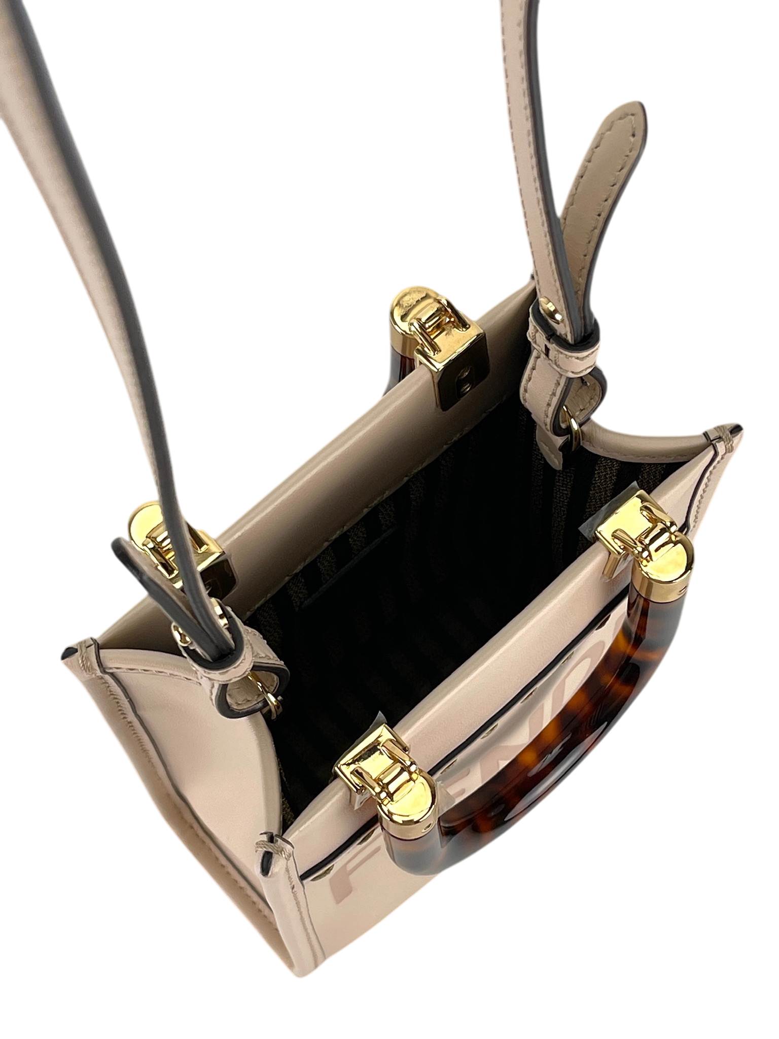 FENDI - Sunshine Logo Debossed Mini Tote Bag