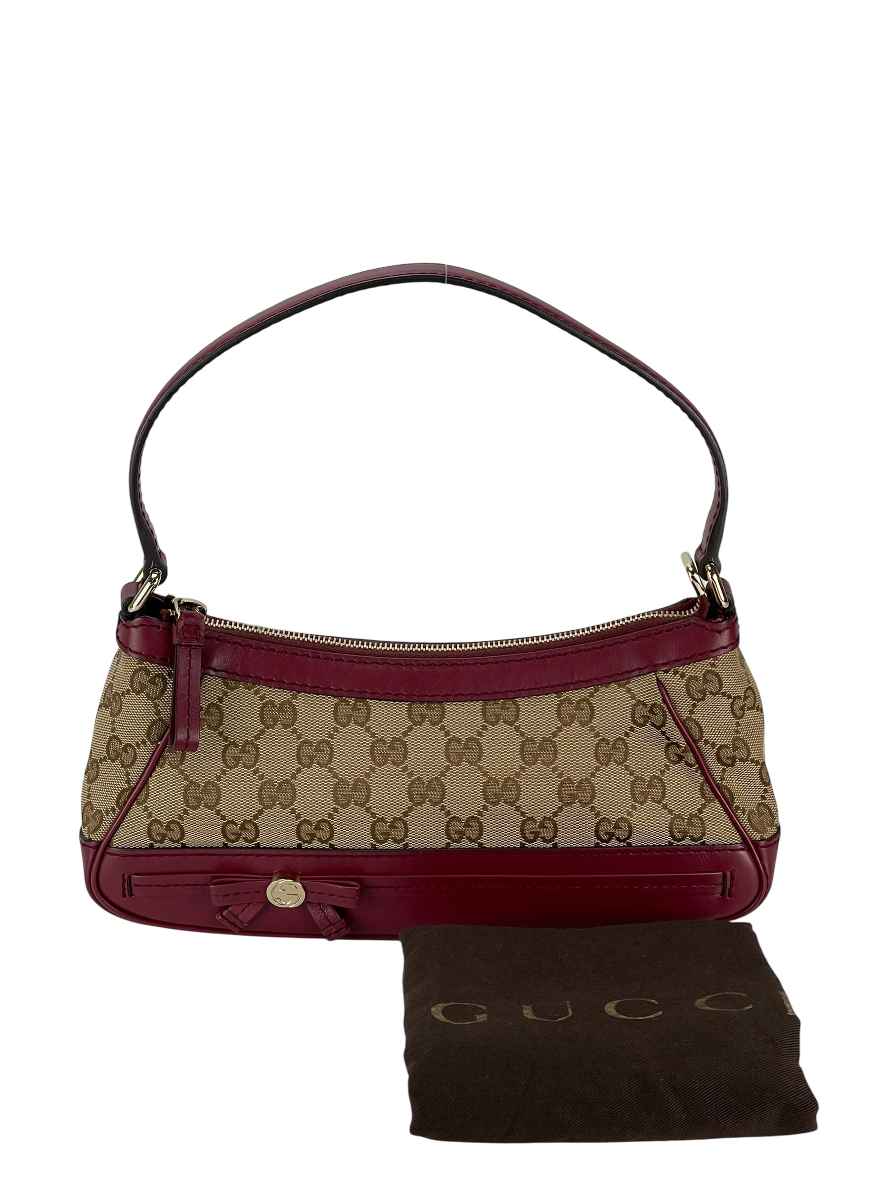 GUCCI - GG Canvas Mayfair One Shoulder Bag Ribbon Khaki Beige