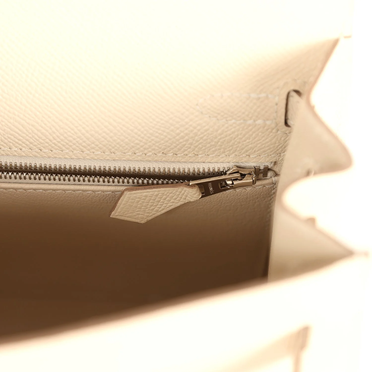 Hermes Kelly Sellier 25 Craie Epsom Electrum Hardware