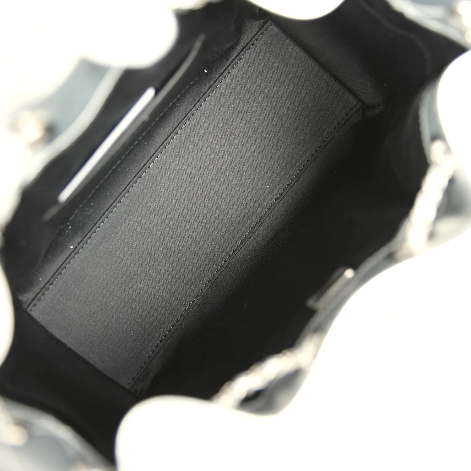 Chanel Mini 25 Hobo Bag Metallic Silver Caviar Silver Hardware