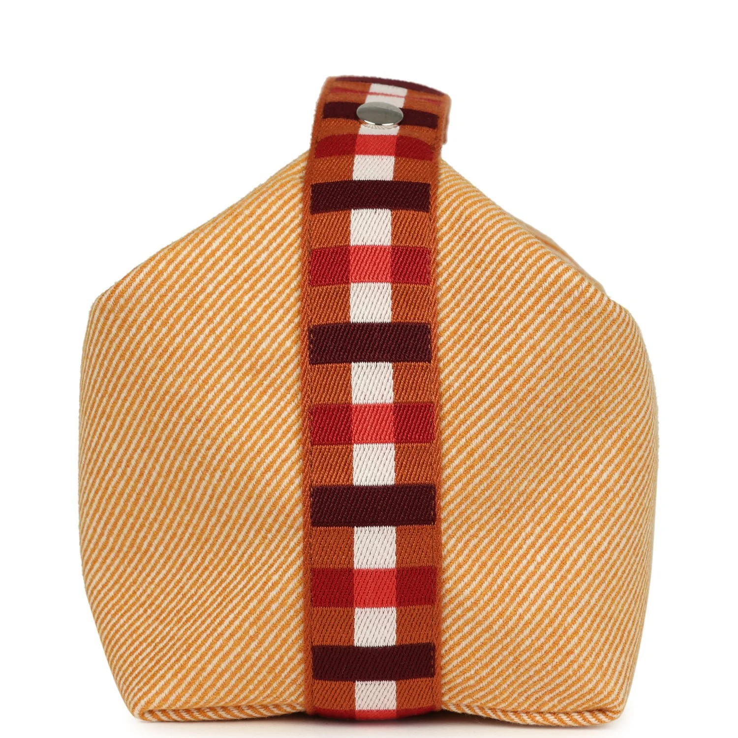 Hermes Bride A Brac Carre Case GM Fauve Merino Wool Palladium Hardware