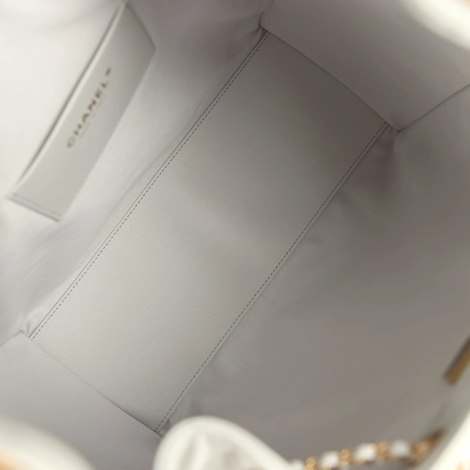 Chanel Medium 25 Hobo Bag Light Grey Caviar Antique Gold Hardware