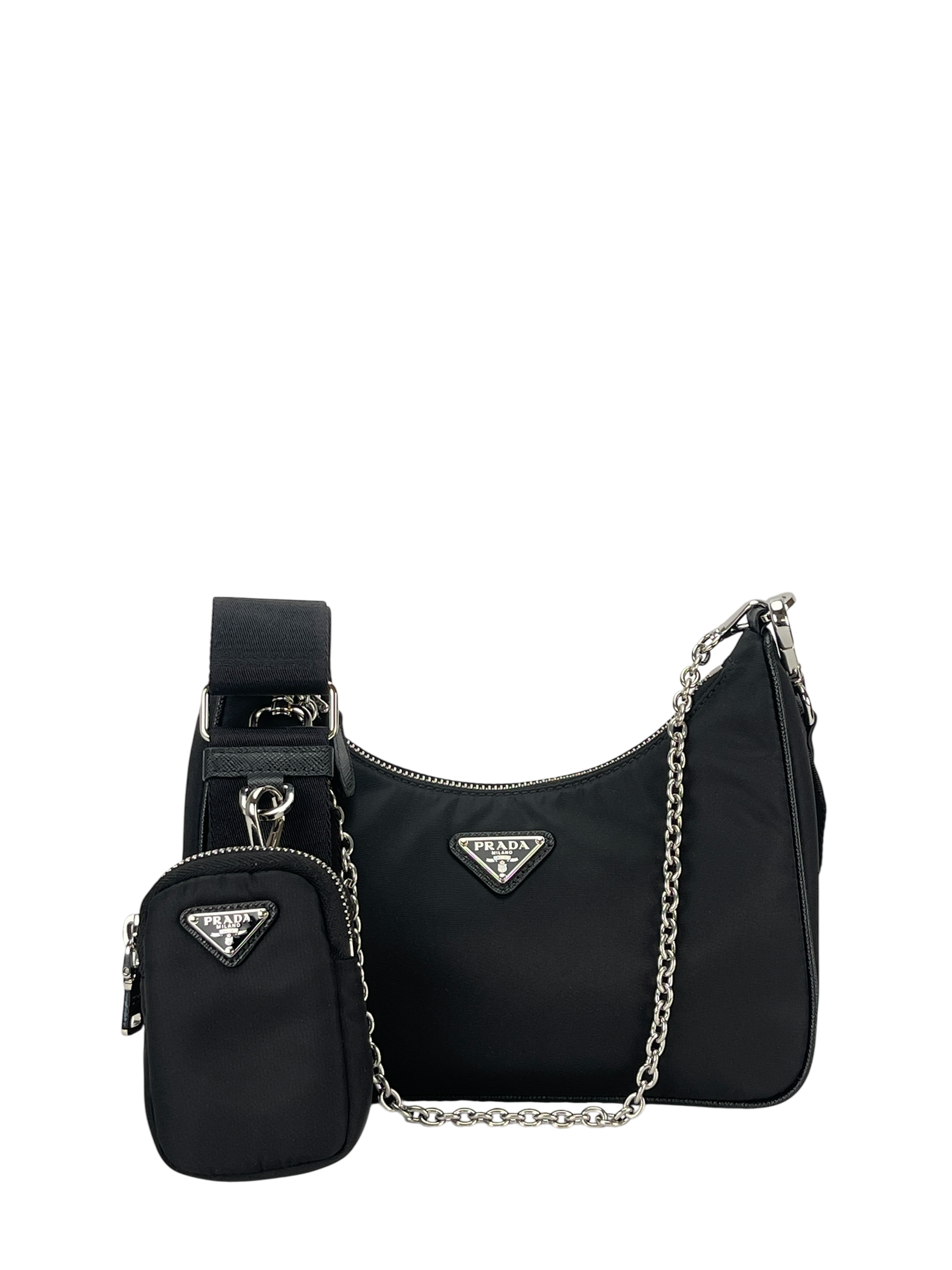 PRADA - Black Re-Edition 2005 Re-Nylon bag 3 in1