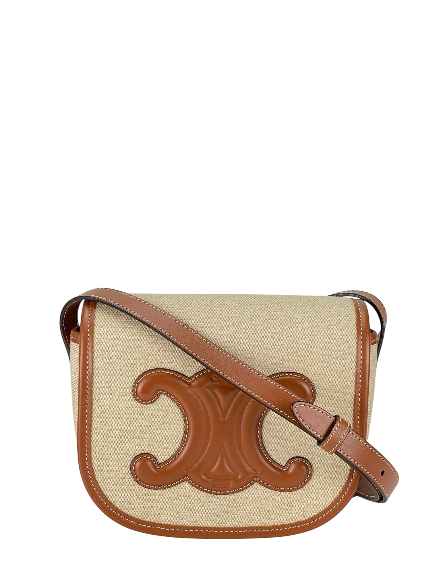 CELINE - Mini Besace Triomphe Shoulder Bag Beige