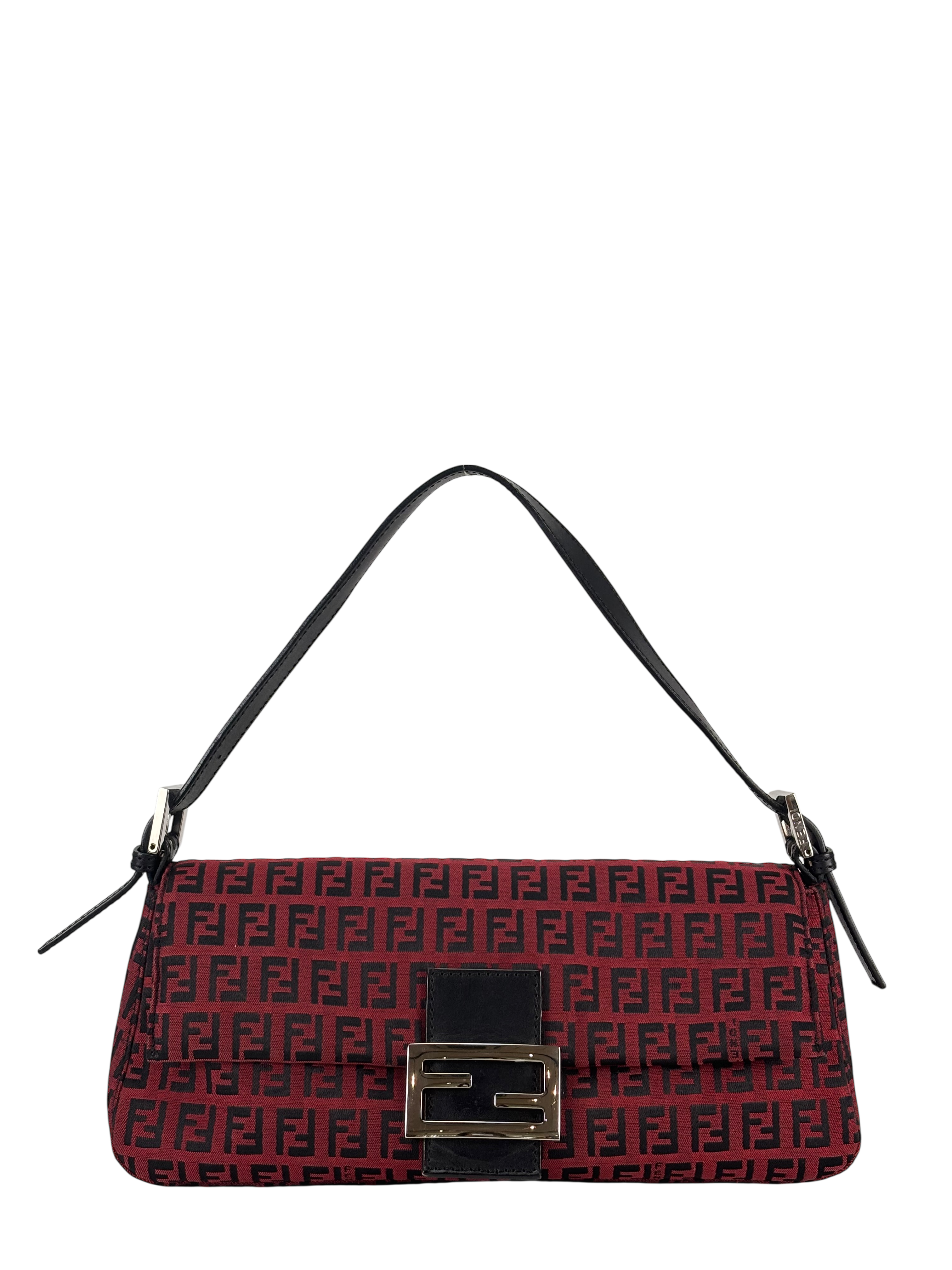 FENDI - Red Small Zucchino Baguette Bag