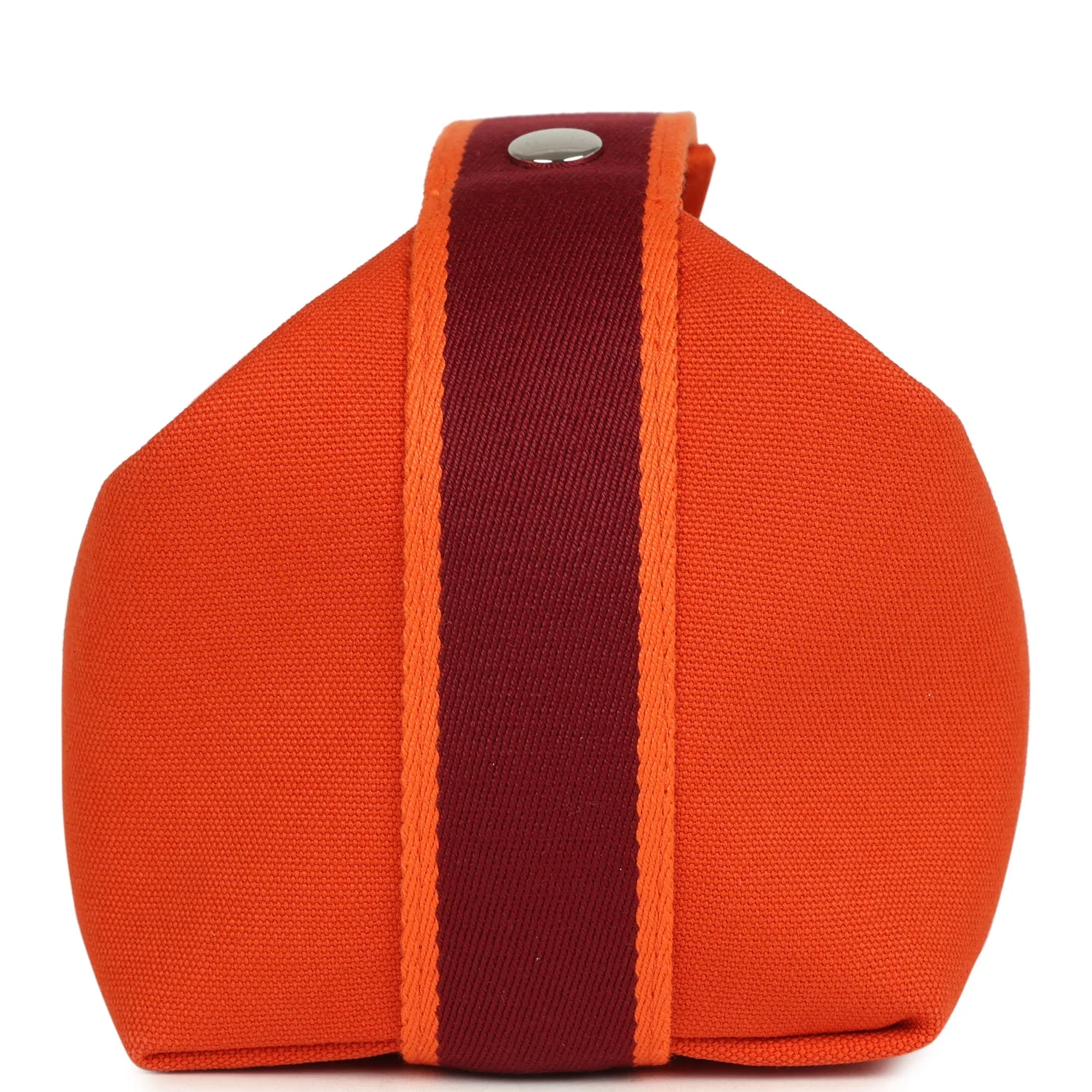 Hermes Bride A Brac Carre Case PM Feu Canvas Palladium Hardware