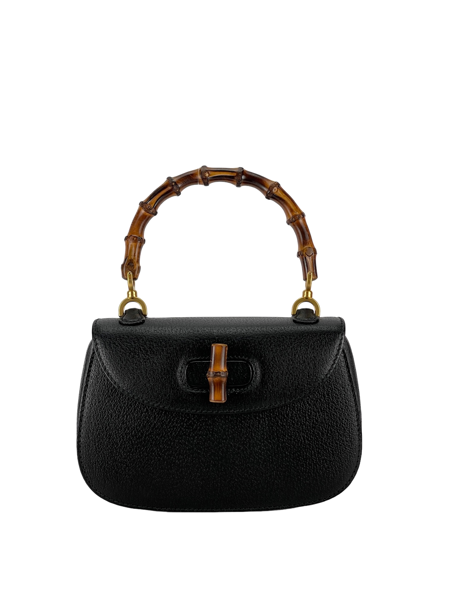 GUCCI - 2way Smalll leather Bamboo Handbag
