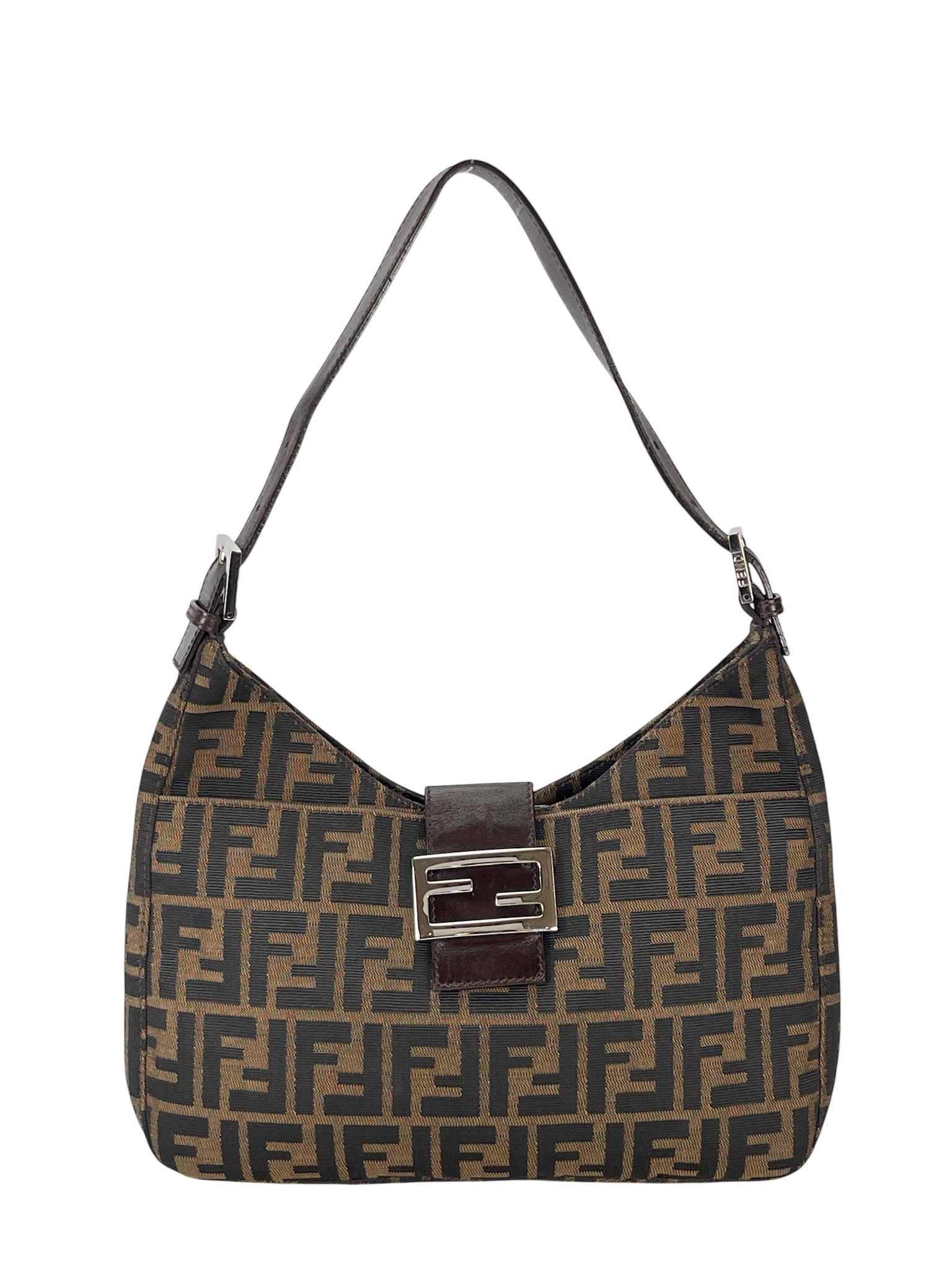 FENDI - Beige Zucca Mamma Handbag Gold Hardware