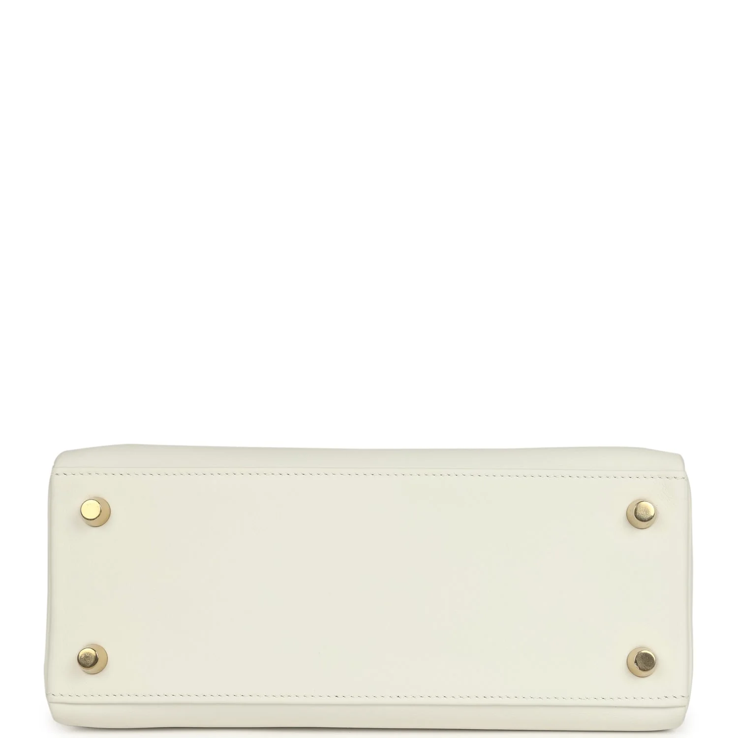 Hermes Kelly Retourne 25 New White Swift Gold Hardware