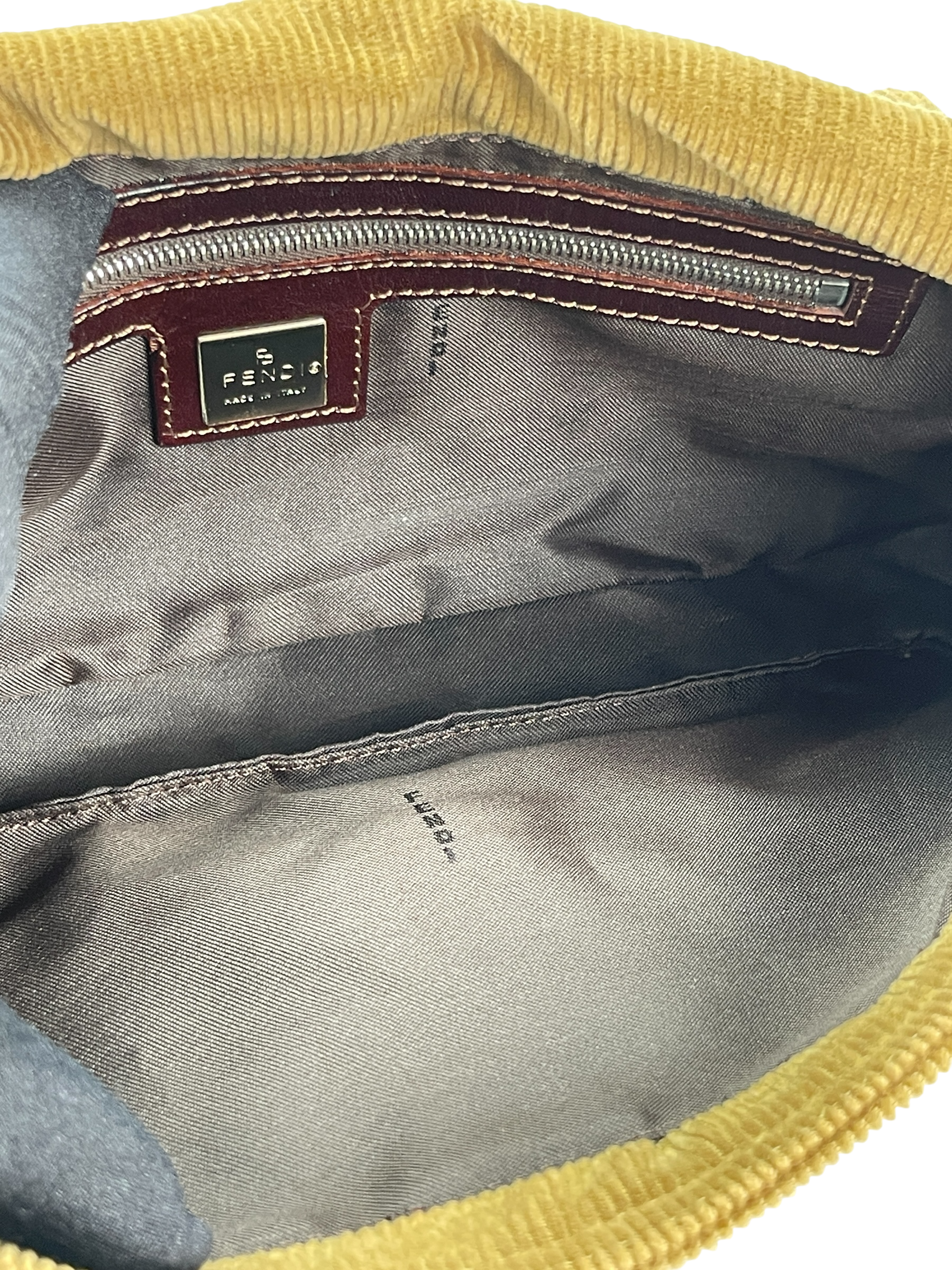 FENDI - Small Mamma Baguette Bag Brown Corduroy