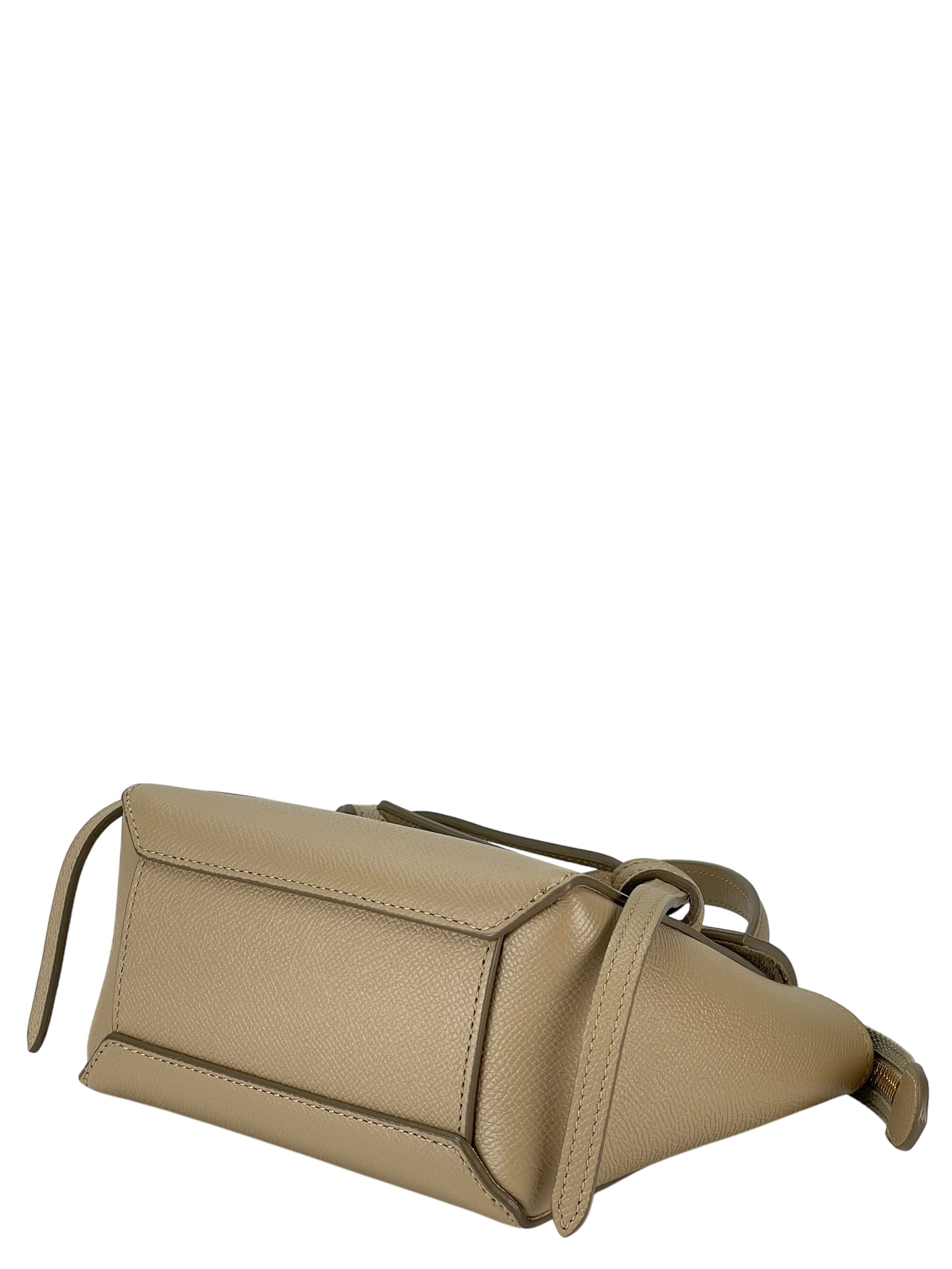 CELINE - Mini Light taupe Mirco Leather 2way Handbag