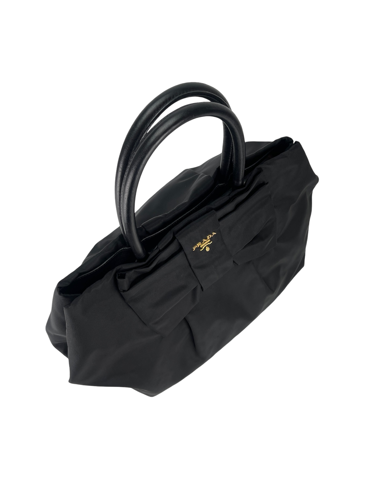 PRADA - Black Ribbon Nylon Tote Bag