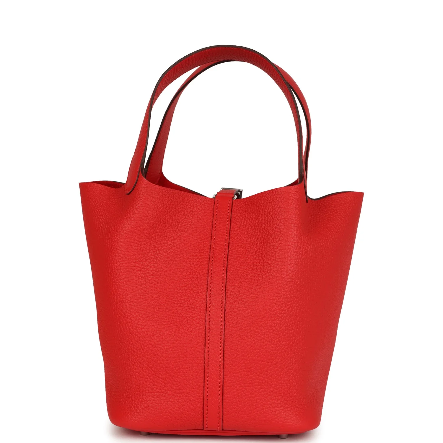 Hermes Picotin Lock 22 Rouge De Coeur Clemence Palladium Hardware