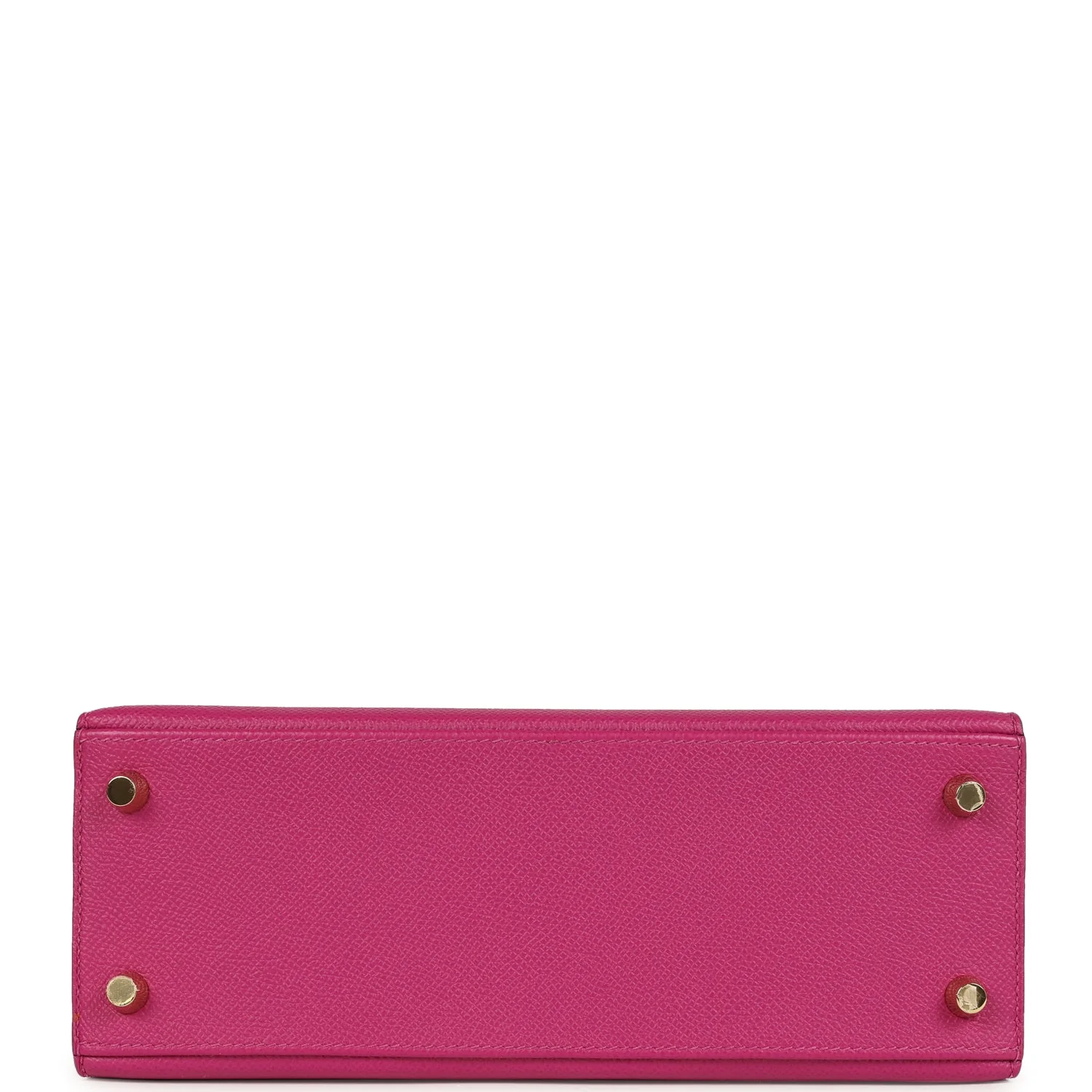 Pre-owned Hermes Special Order (HSS) Kelly Sellier 25 Rose Pourpre Verso Epsom Permabrass Hardware