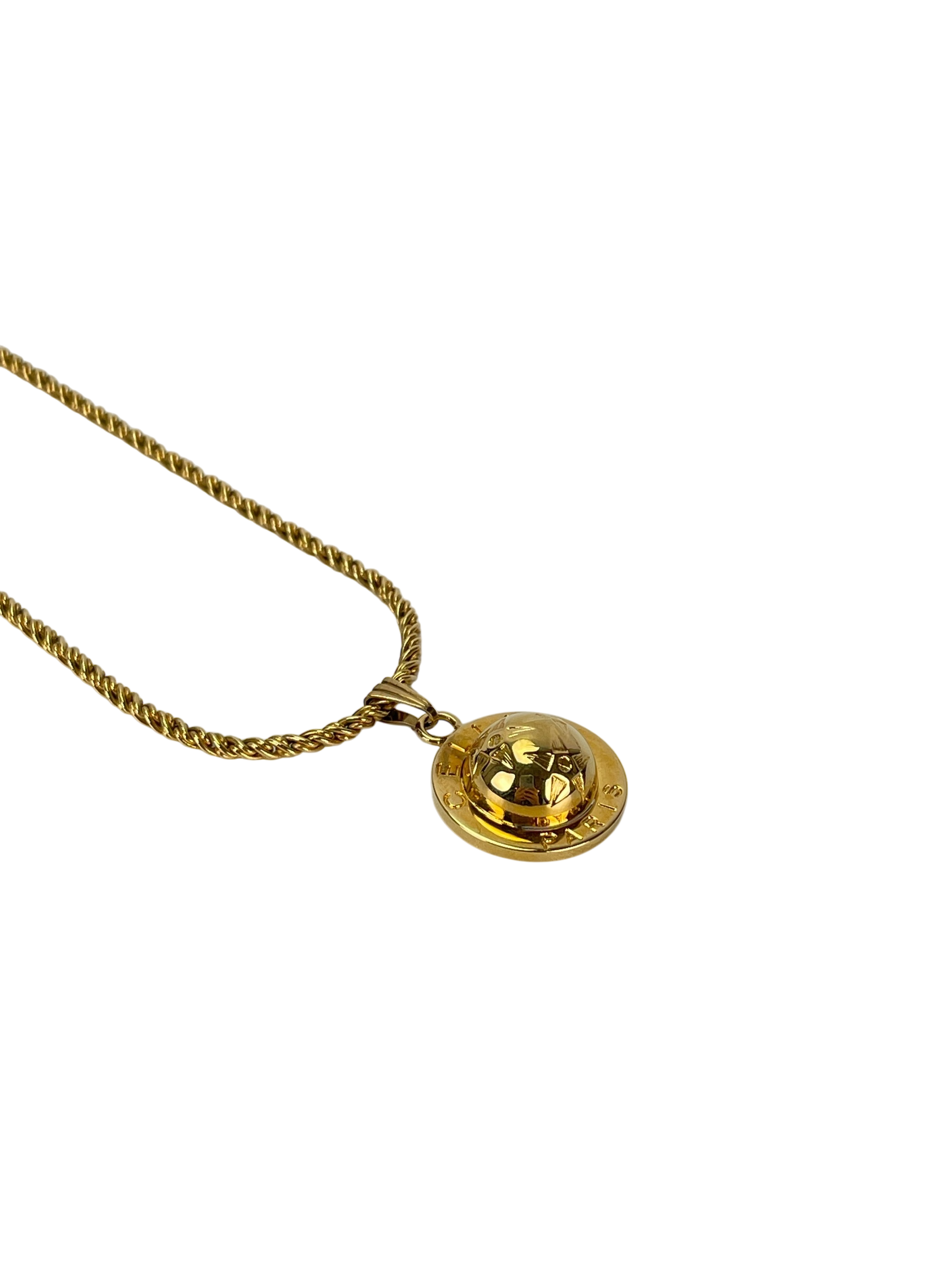 CELINE - Gold Star Logo Accessory Necklace