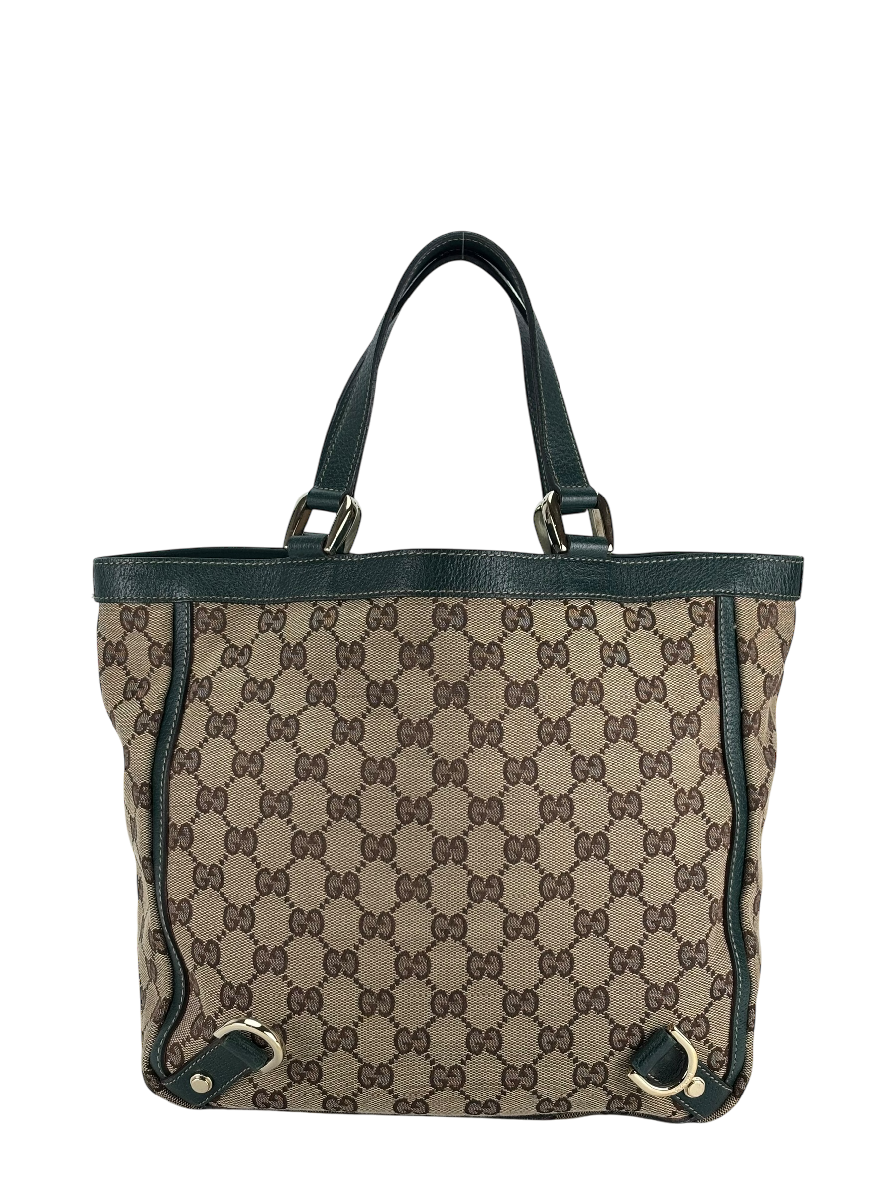 GUCCI - Green GG Canvas Small Abbey Tote Handbag
