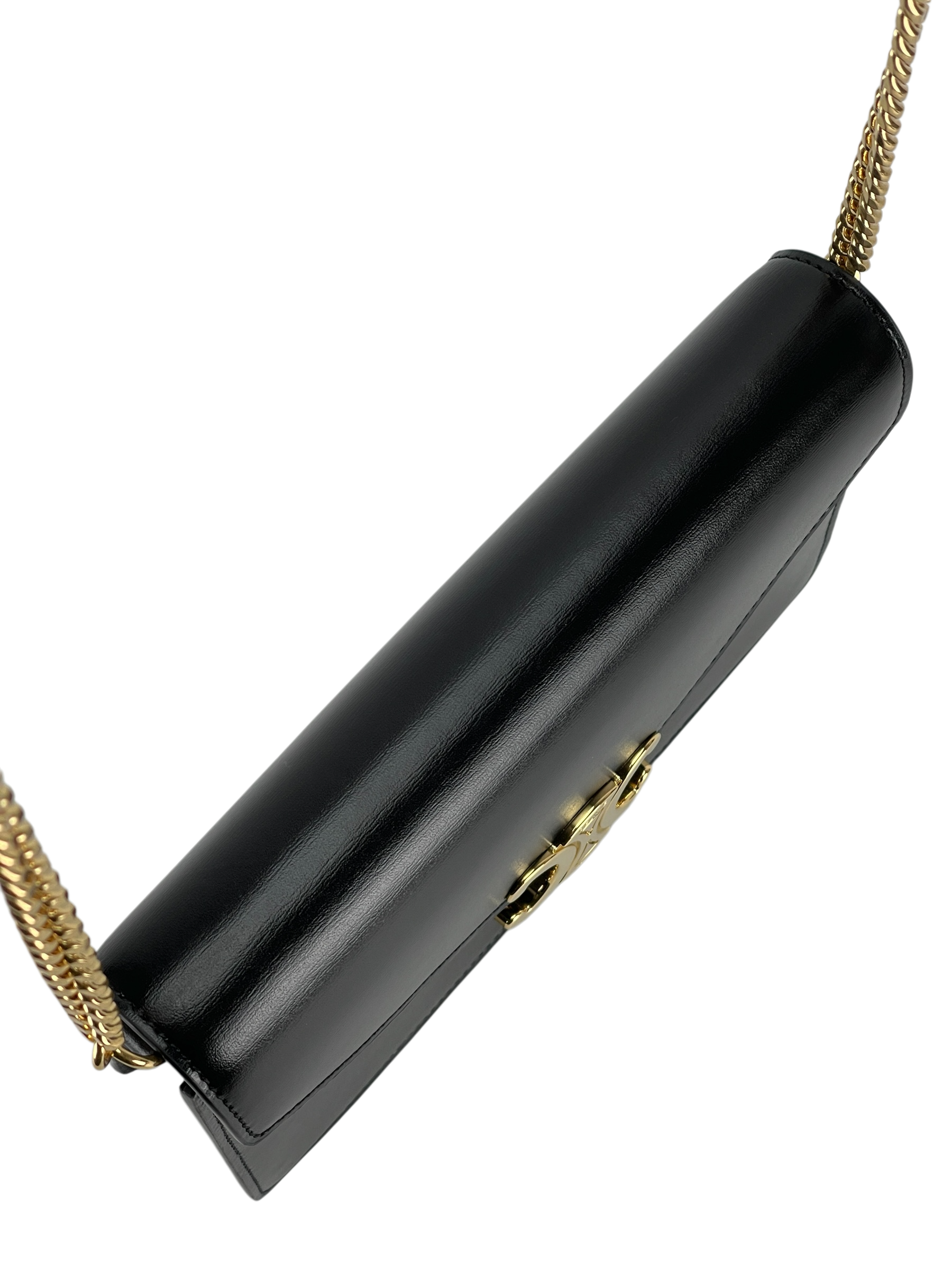 CELINE - Black Calfskin Crossbody Bag Teen Triomphe