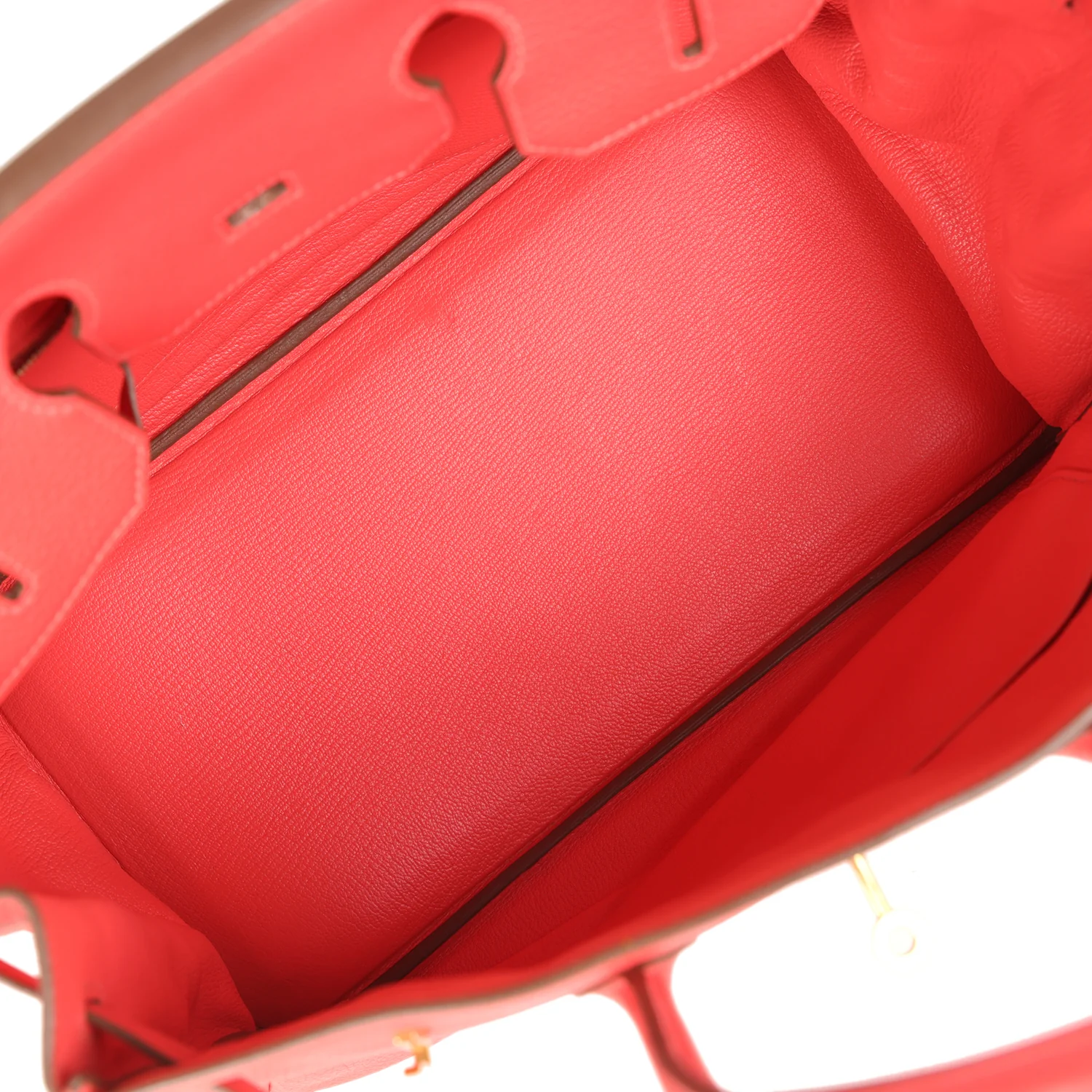 Pre-owned Hermes Birkin 35 Geranium Togo Gold Hardware