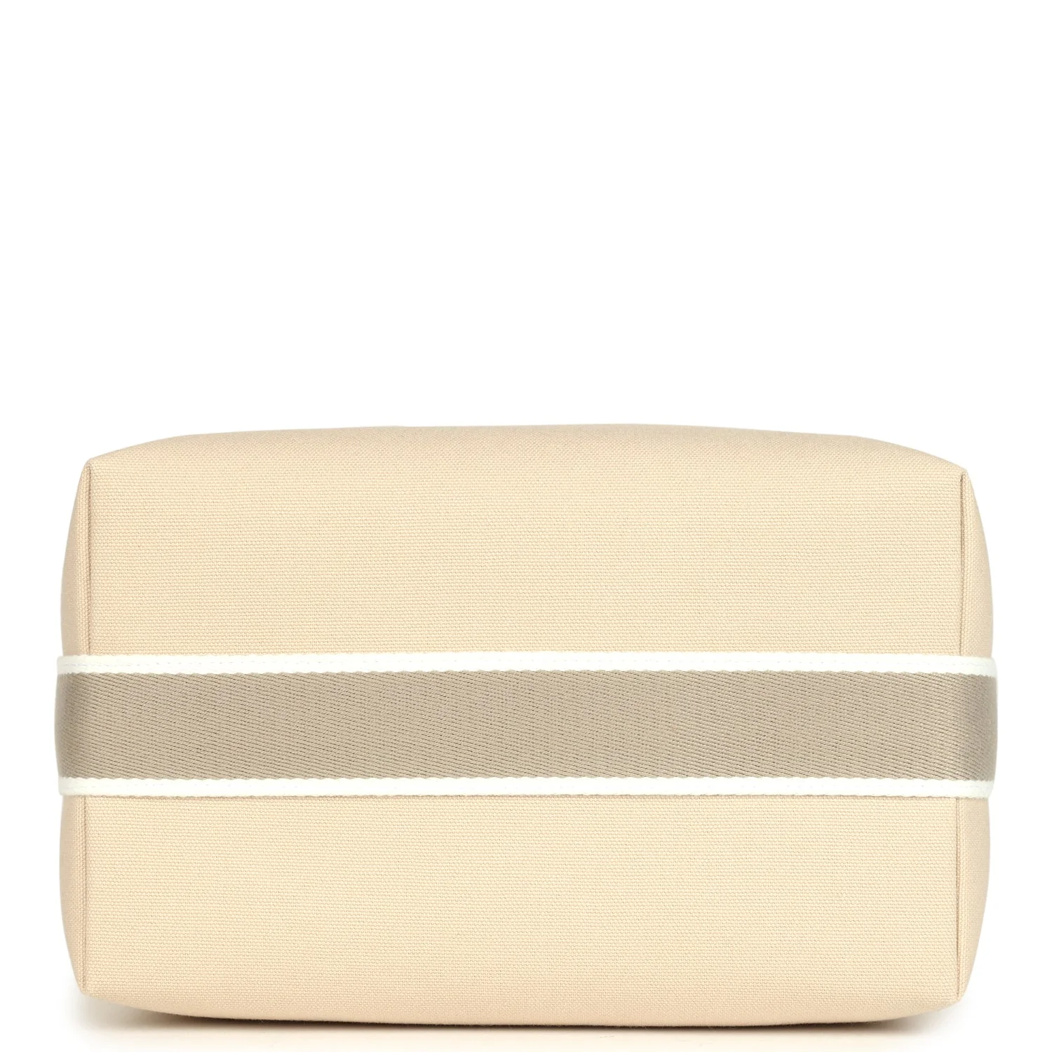 Hermes Bride-A-Brac Case GM Neutral Toile Canvas Palladium Hardware