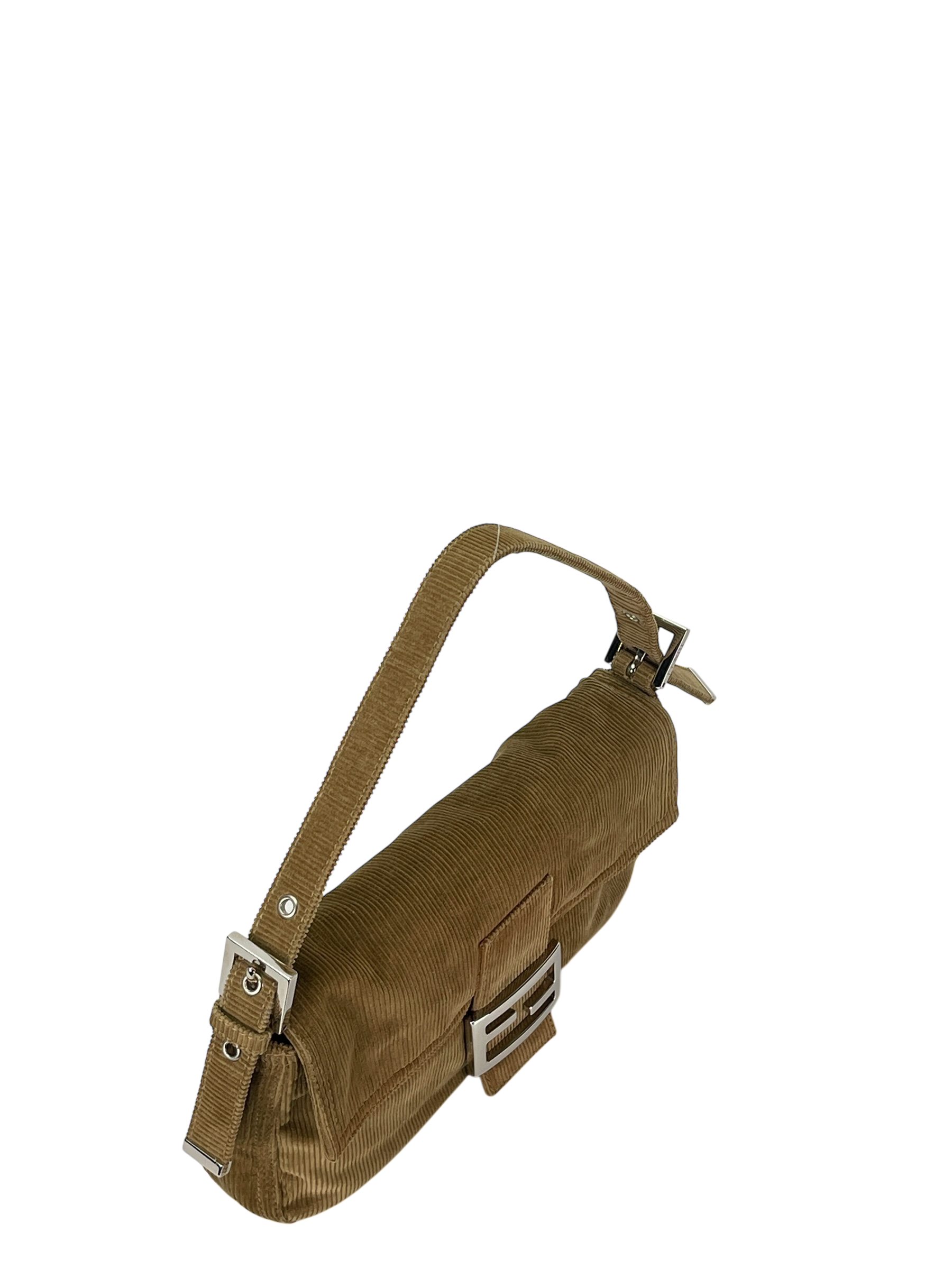 FENDI - Small Mamma Baguette Bag Brown Corduroy