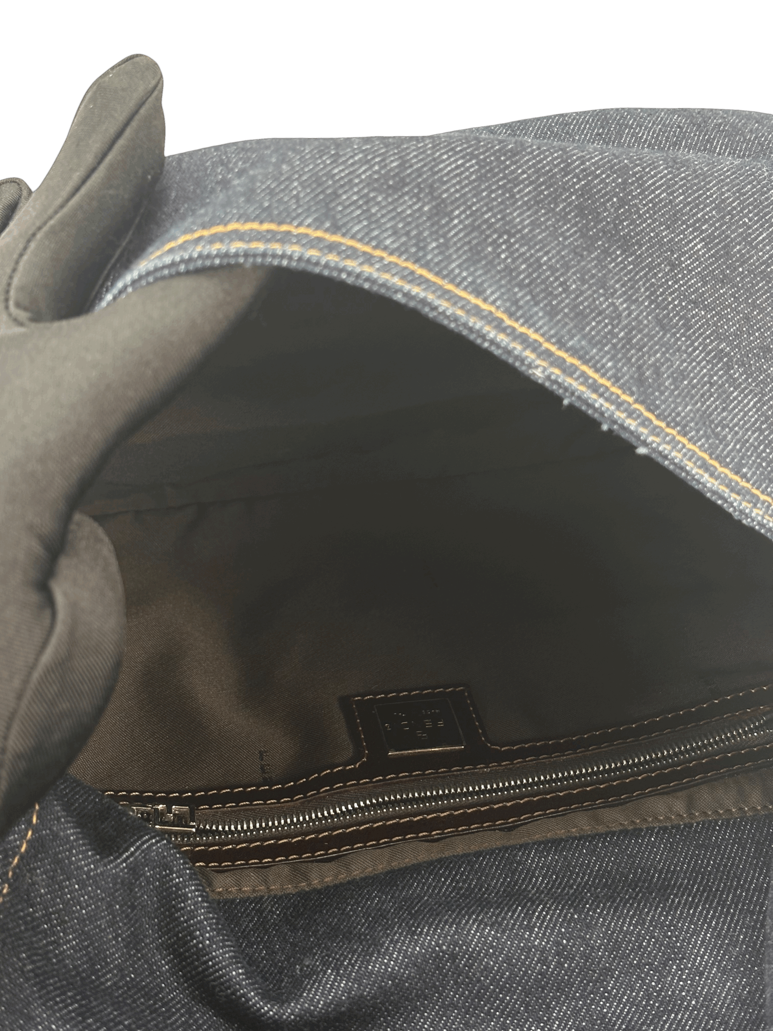 FENDI - Medium Mamma Baguette Bag Navy Denim