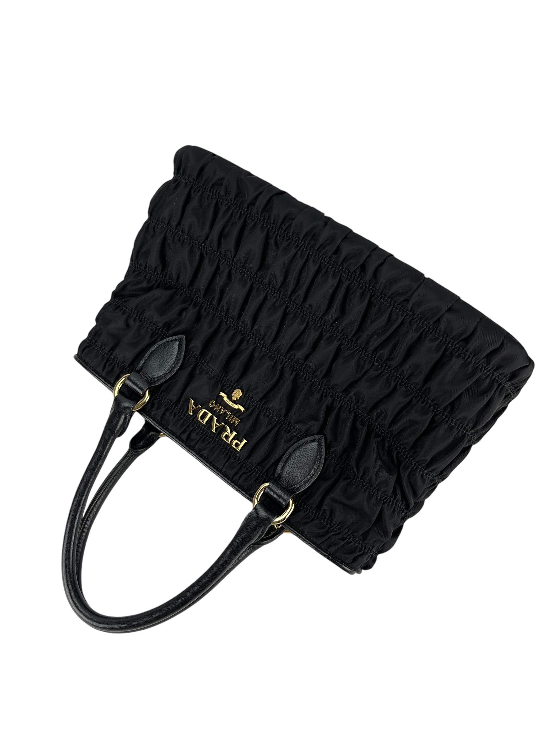 PRADA - Tessuto Nylon Gaufre Small Tote Black