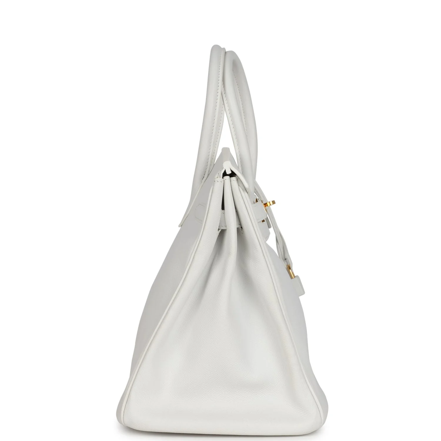 Pre-owned Hermes Birkin 35 White Epsom Gold Hardware