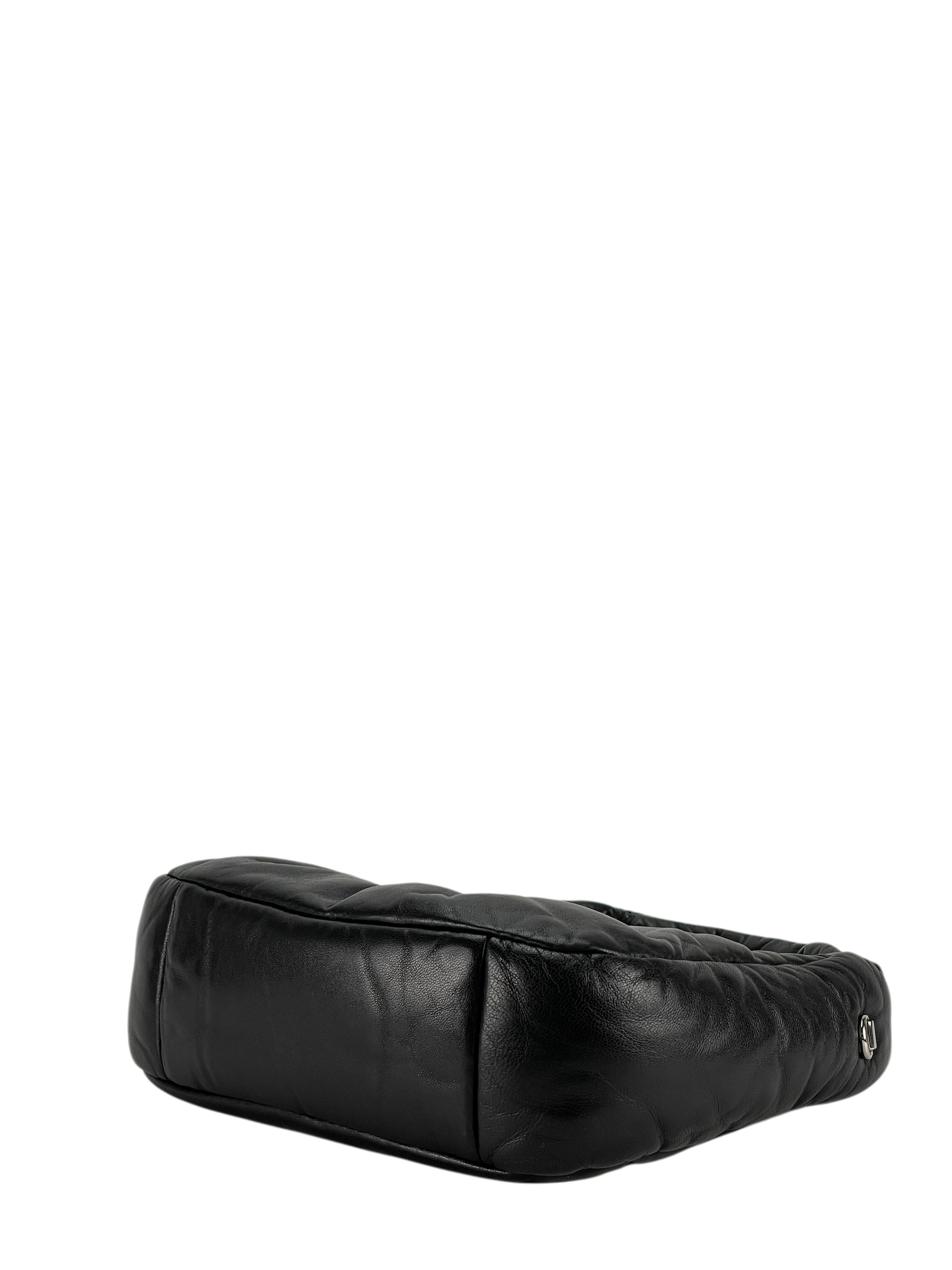 PRADA - Mini Soft Padded Nappa Black Leather