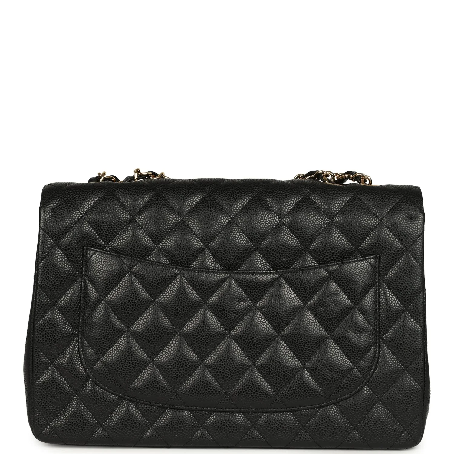 Chanel Jumbo Classic Single Flap Bag Black Caviar Gold Hardware