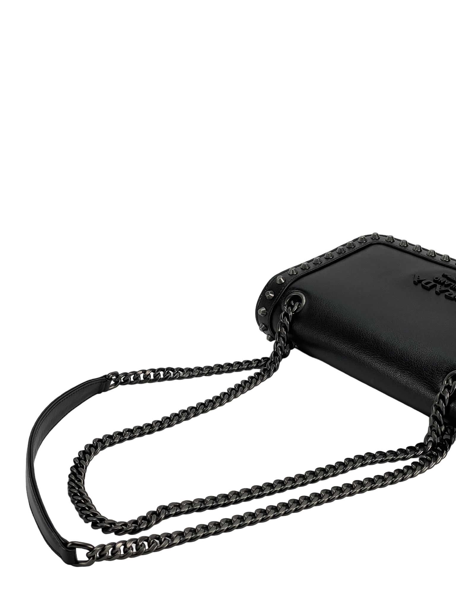 PRADA - Pattina Glace Studded Bag