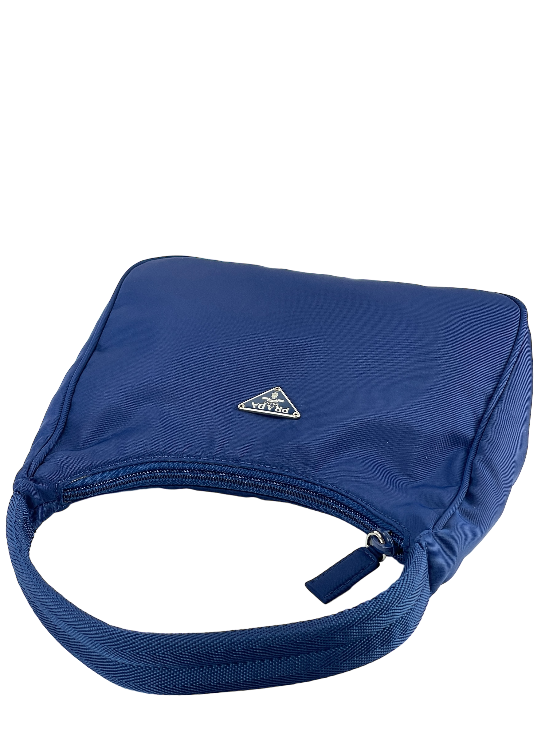PRADA - Blue Nylon Hobo Bag
